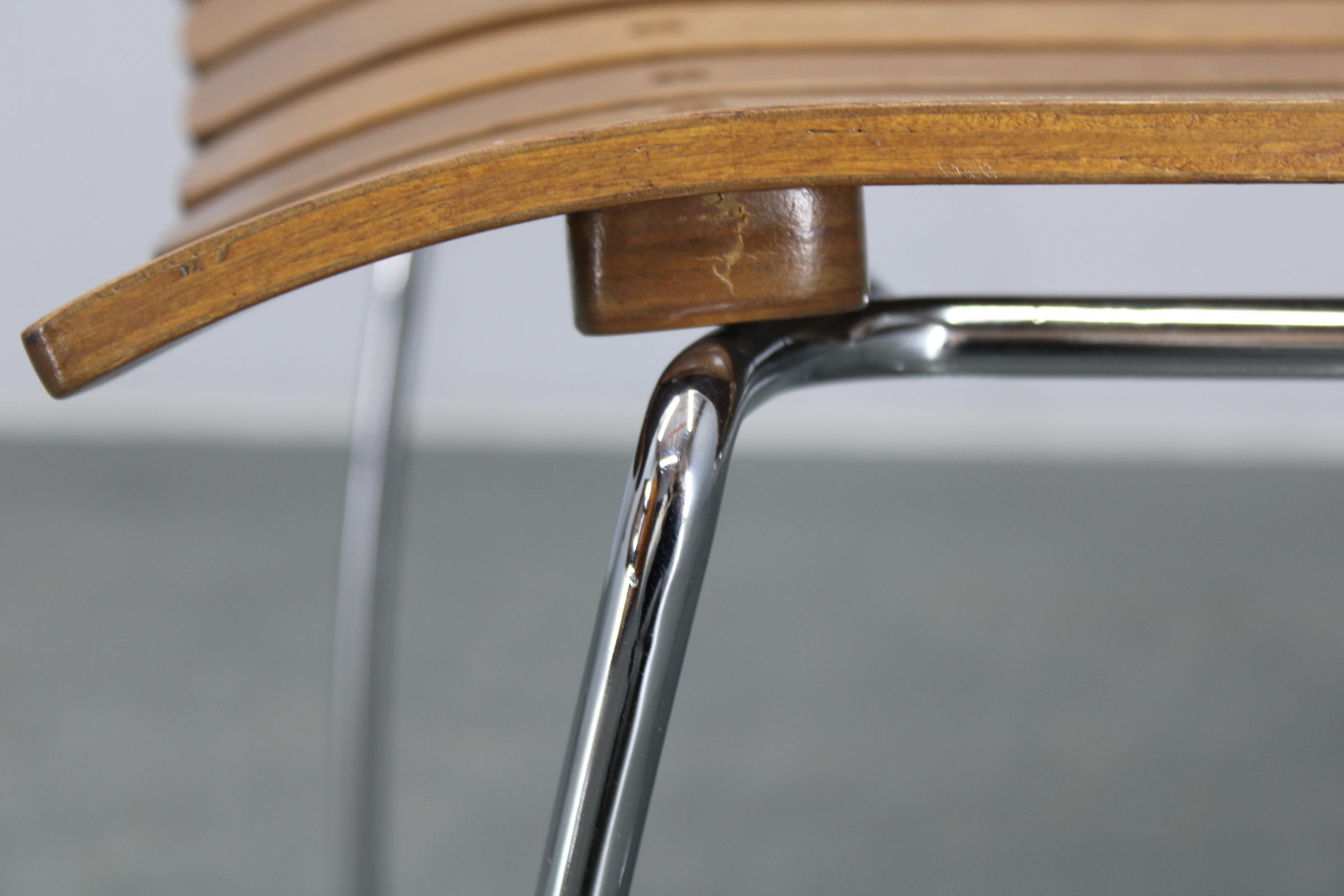 Set di sei sedie da pranzo scandinave in teak del 1980 in vendita 6