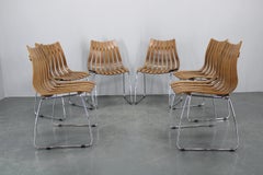 1980s Set of Six Scandinavian Teak Dining Chairs