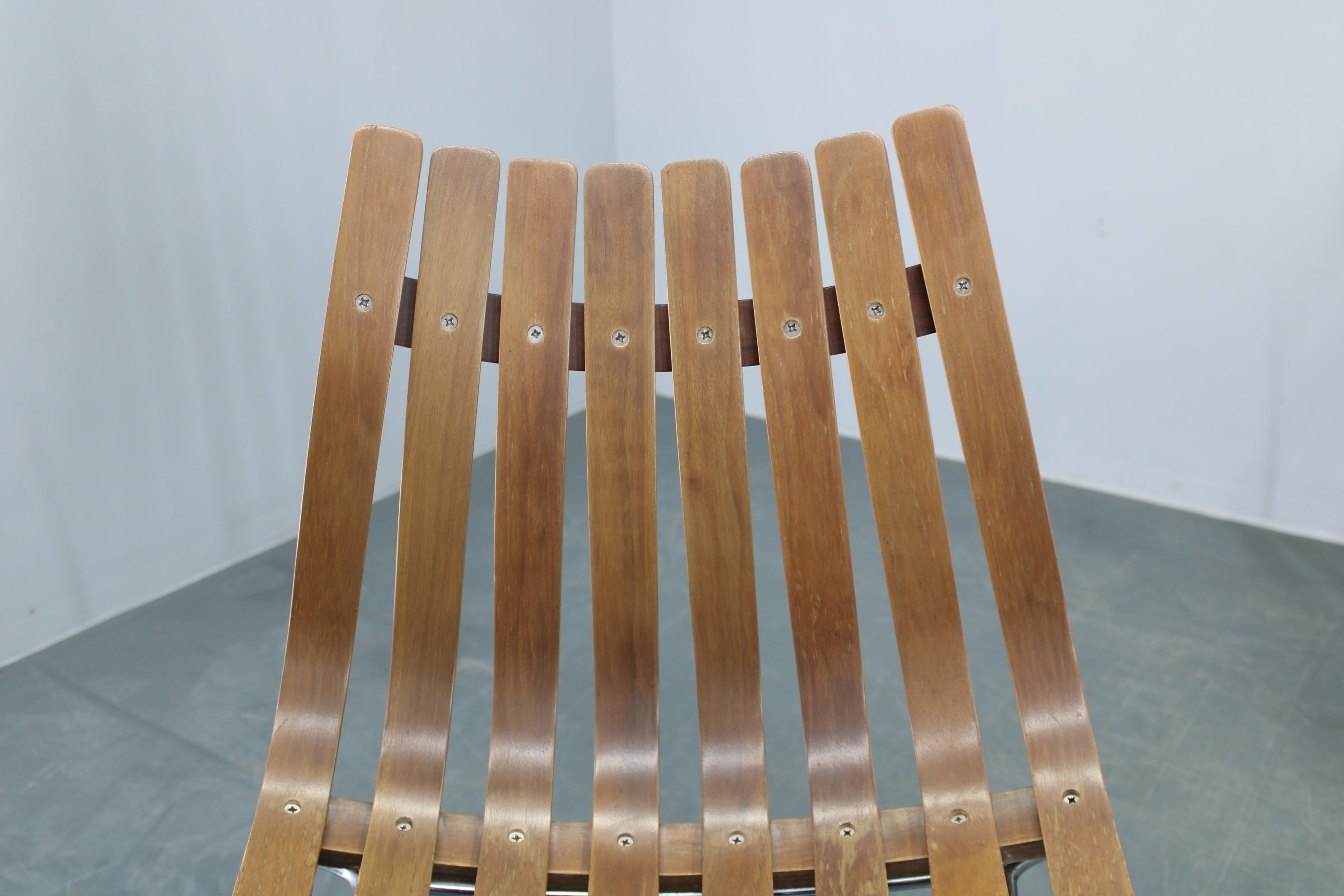 XX secolo Set di sei sedie da pranzo scandinave in teak del 1980 in vendita