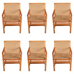 1980s Set of Six Six Rud Thygesen, Johnny Sørensen King Series Armchairs