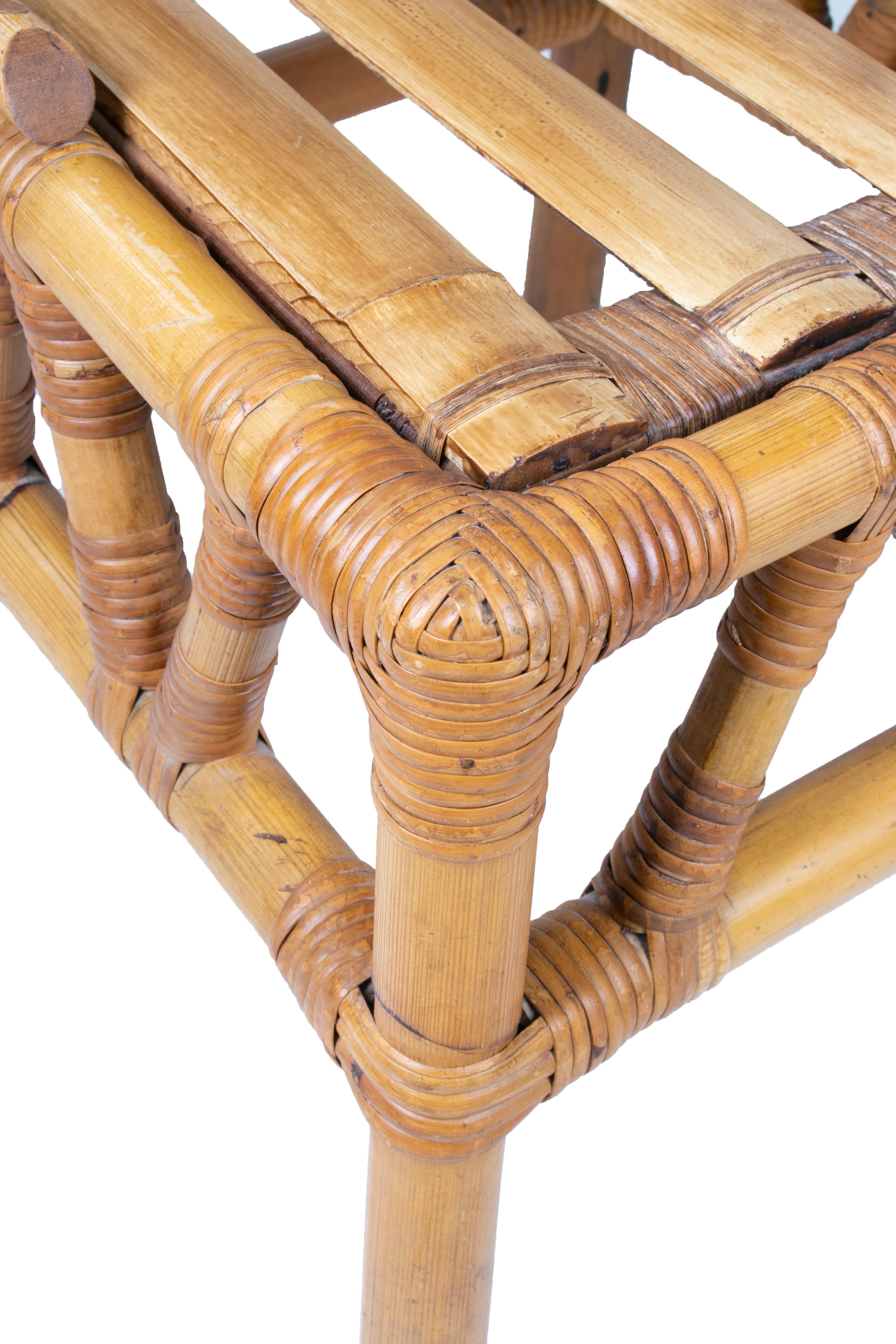 1980s Set of Six Spanish Bamboo Chairs 4