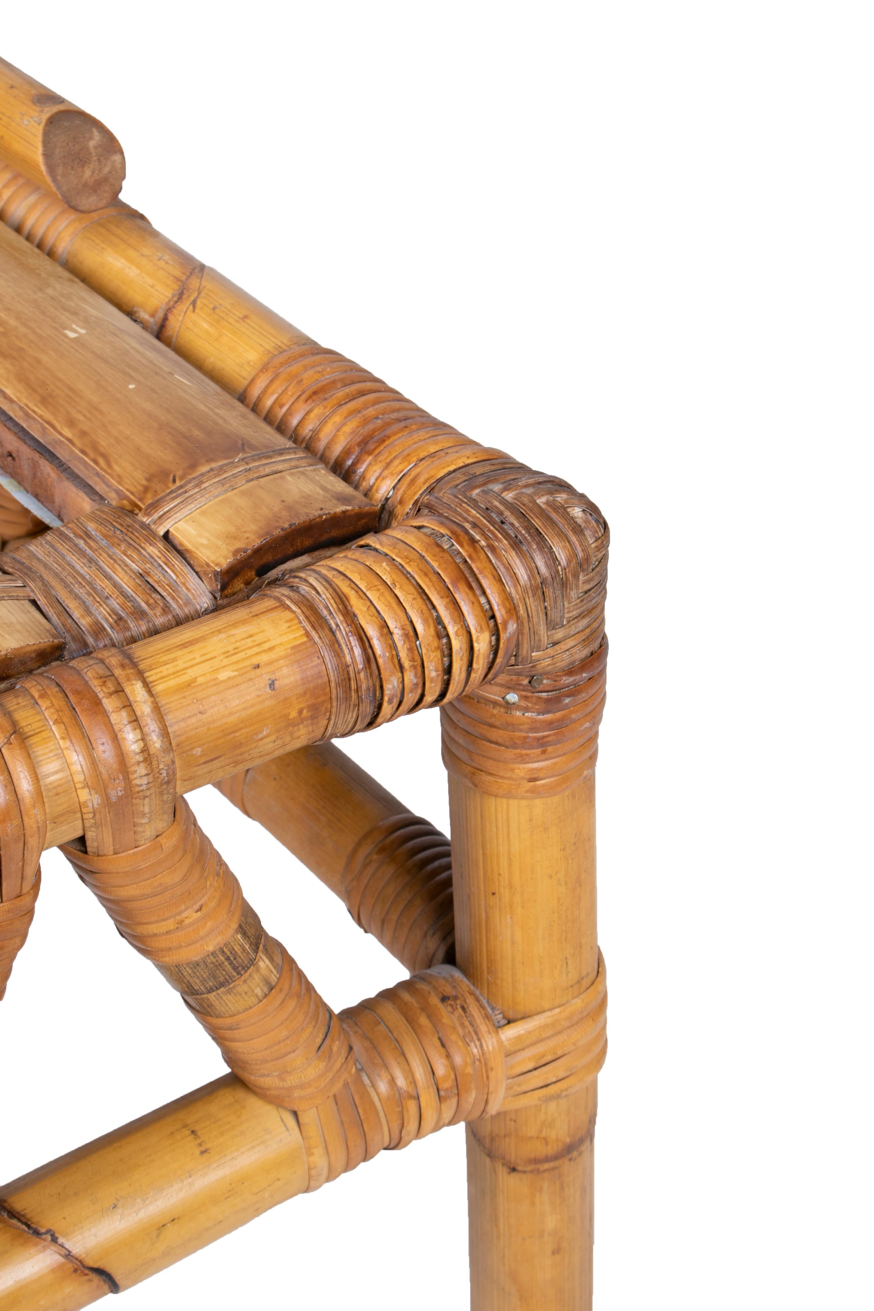 1980s Set of Six Spanish Bamboo Chairs 5