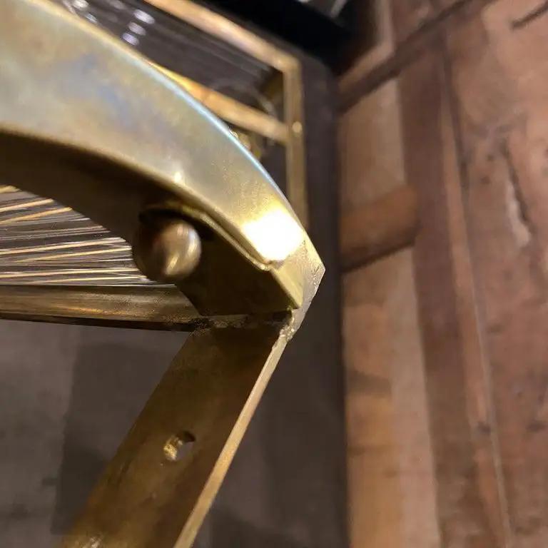 Two wall sconces designed and manufactured in Italy in the manner of Gaetano Sciolari, fully restored electrical parts, solid glass cylinders are in perfect conditions, they work 110-240 volts and need regular bulbs.
The set of two Mid-Century
