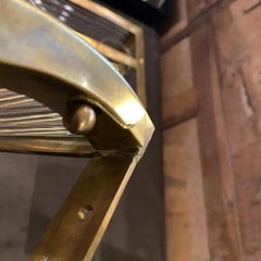 Two Sciolari Style Mid-Century Modern Brass and Glass Italian Wall Sconces