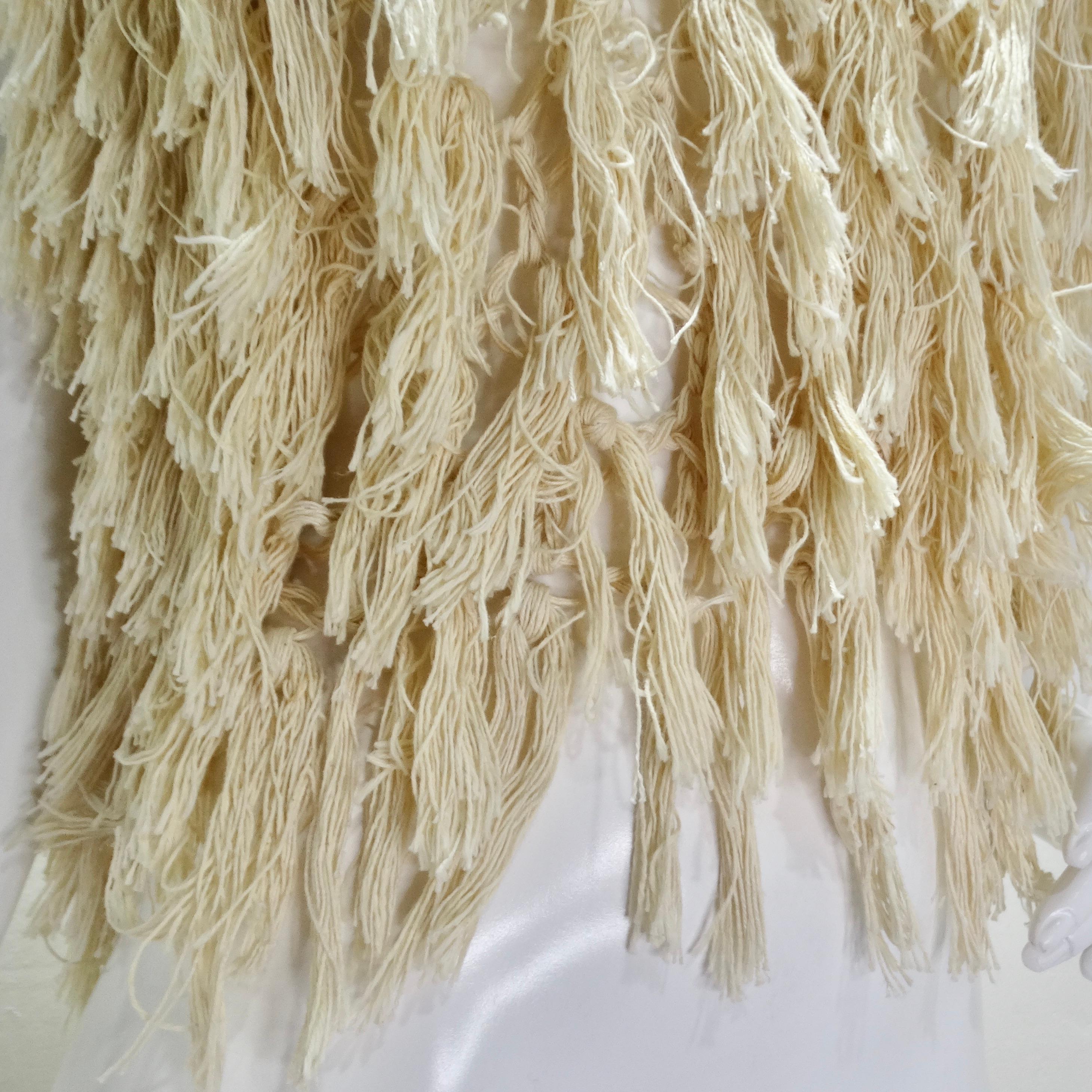 1980s Shaggy Fringe Knit Top In Excellent Condition For Sale In Scottsdale, AZ