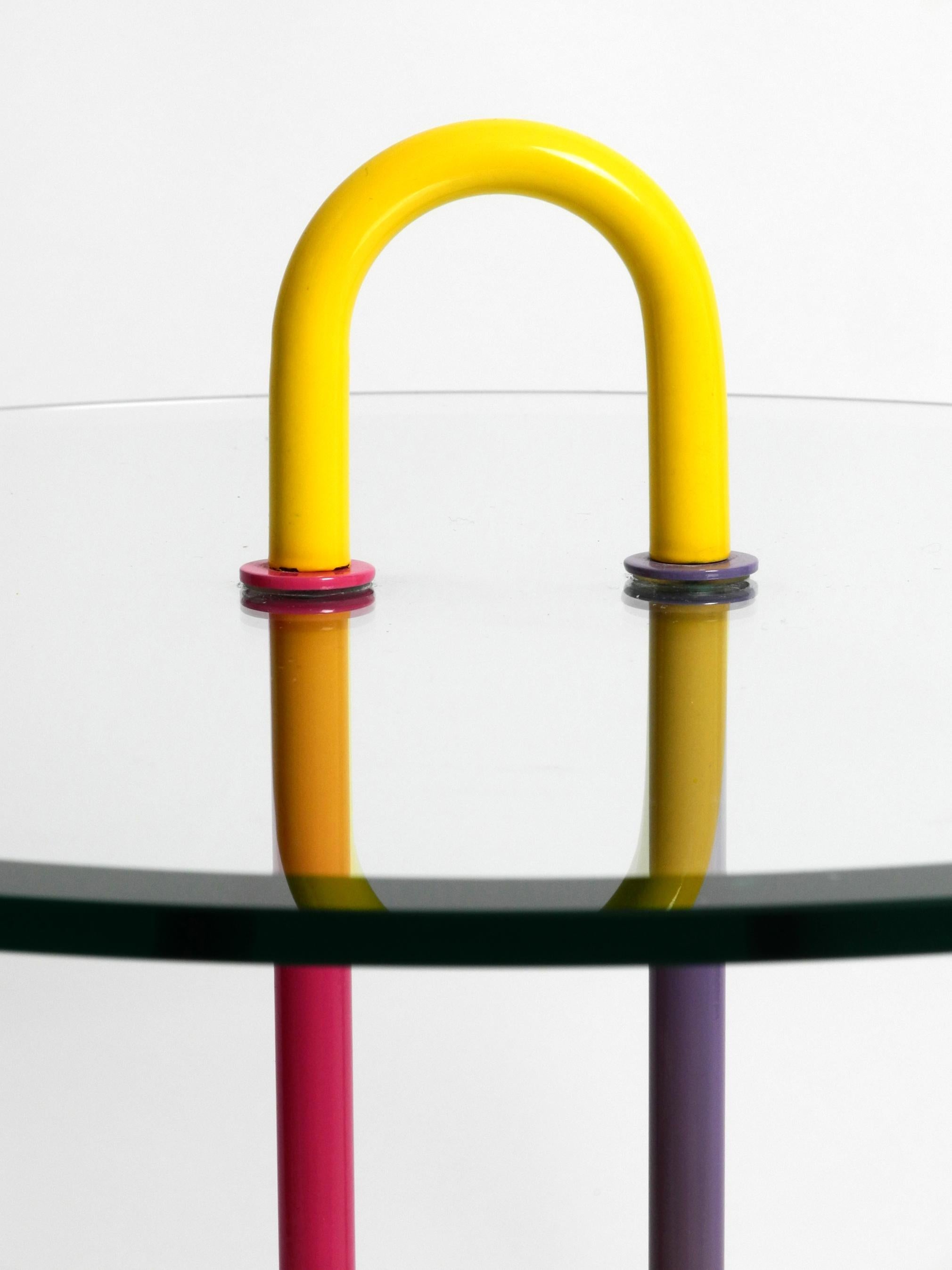 Late 20th Century 1980s Side Table Made of Glass and Marble Vico Magistretti for Cattelan Italia
