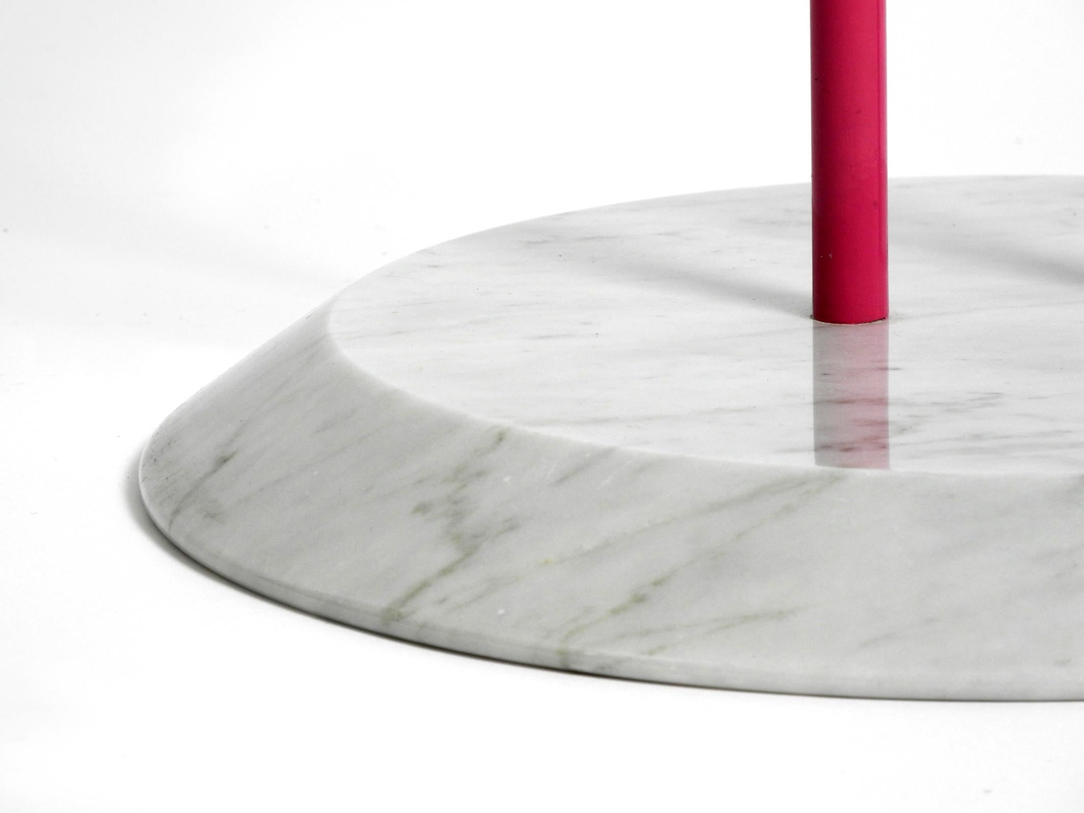 Metal 1980s Side Table Made of Glass and Marble Vico Magistretti for Cattelan Italia
