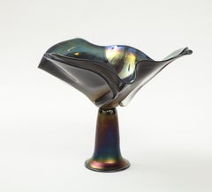 1980s Signed Art-Glass Bowl