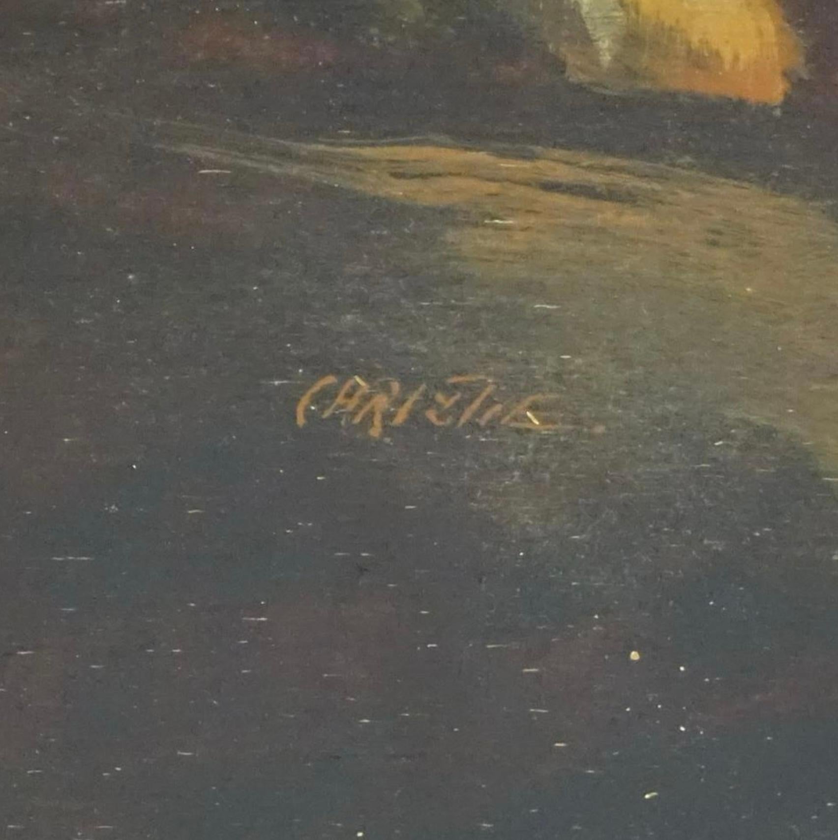 1980s Signed Triptych British Colonial Style Cheetahs On Board Wall Art (amerikanisch) im Angebot