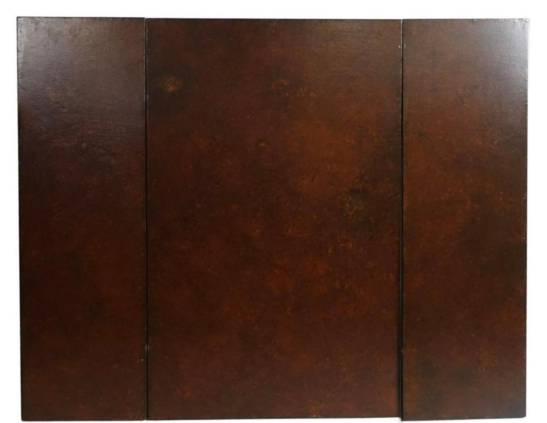 1980s Signed Triptych British Colonial Style Cheetahs On Board Wall Art im Zustand „Gut“ im Angebot in Kennesaw, GA