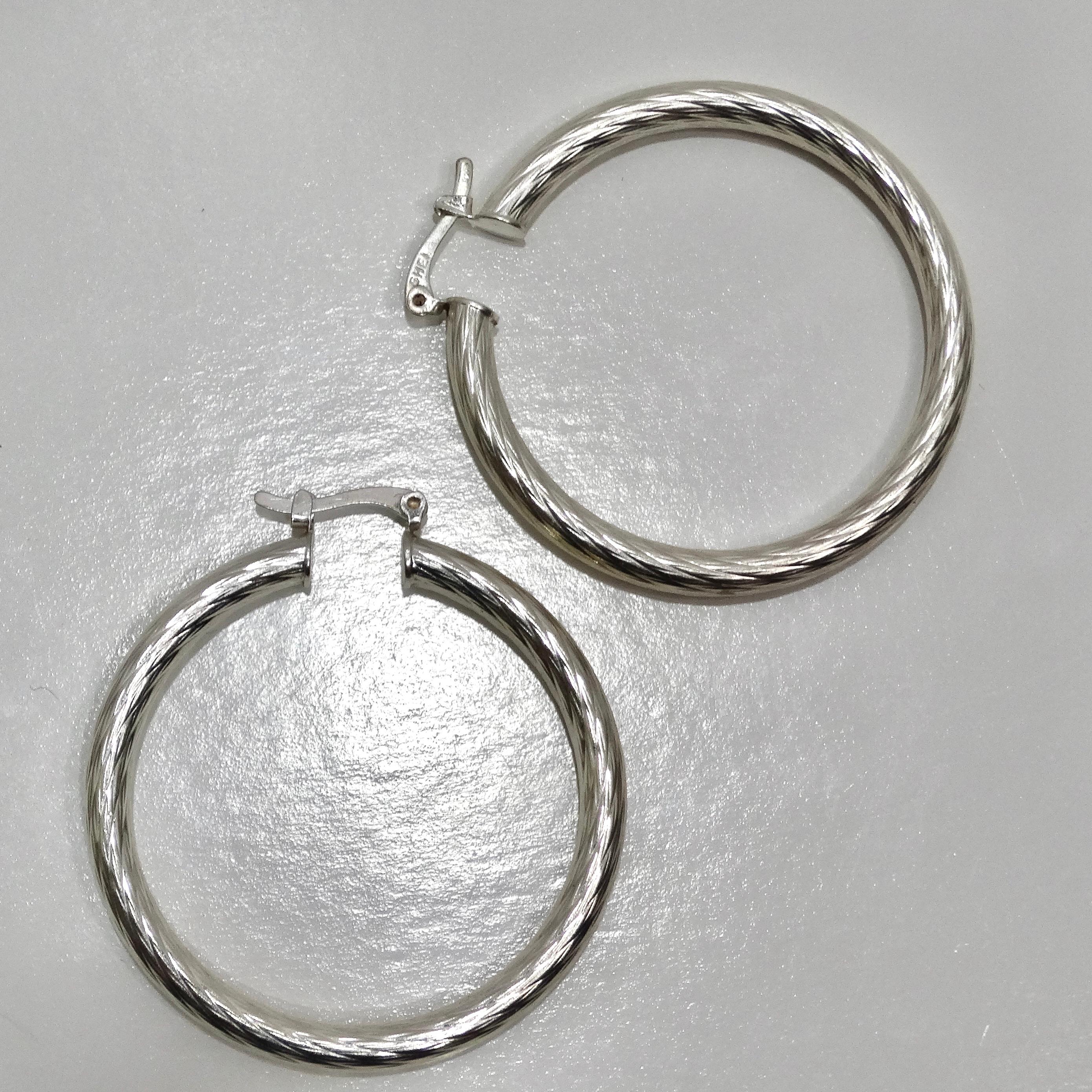 Pendientes de aro de plata 925 de los años 80 en Bueno estado para la venta en Scottsdale, AZ