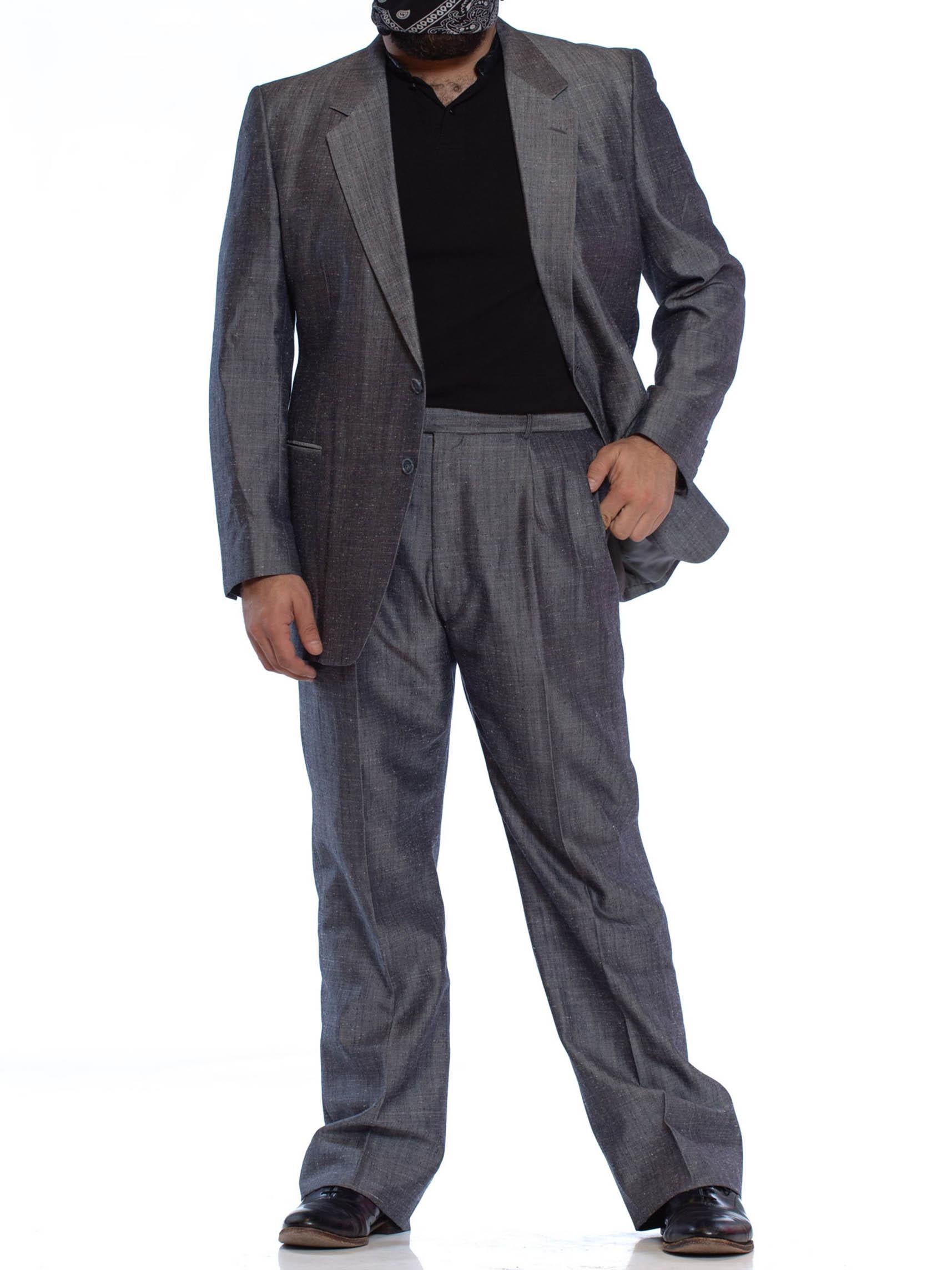 silver suit pants