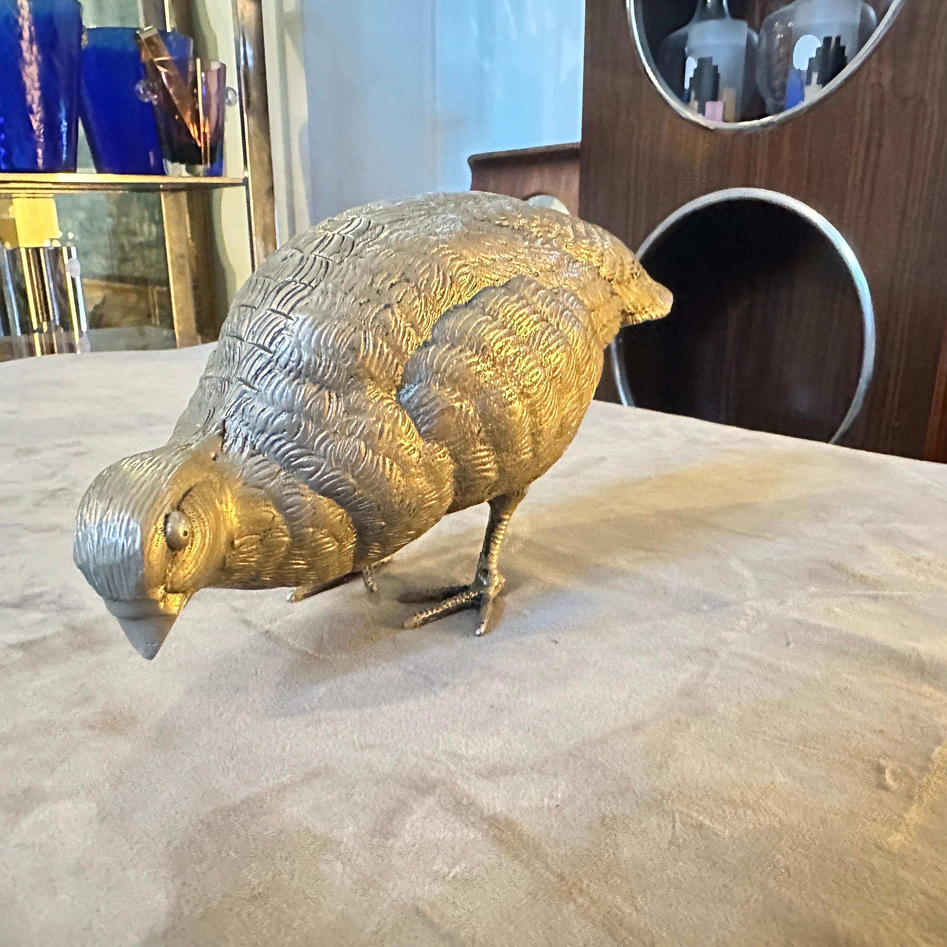 Fermacarte anni '80 in metallo placcato argento di Gucci in vendita 3