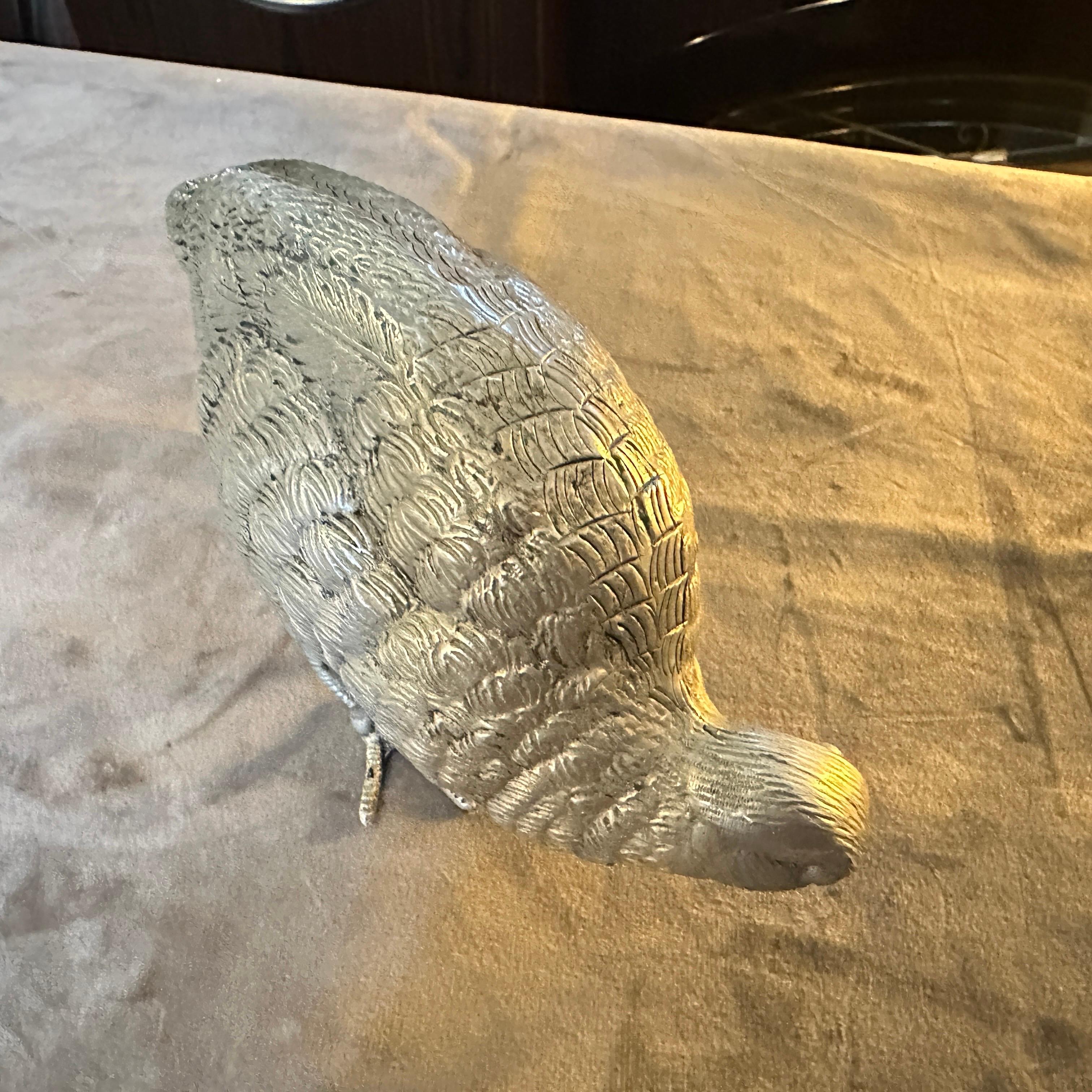 Fermacarte anni '80 in metallo placcato argento di Gucci in vendita 4