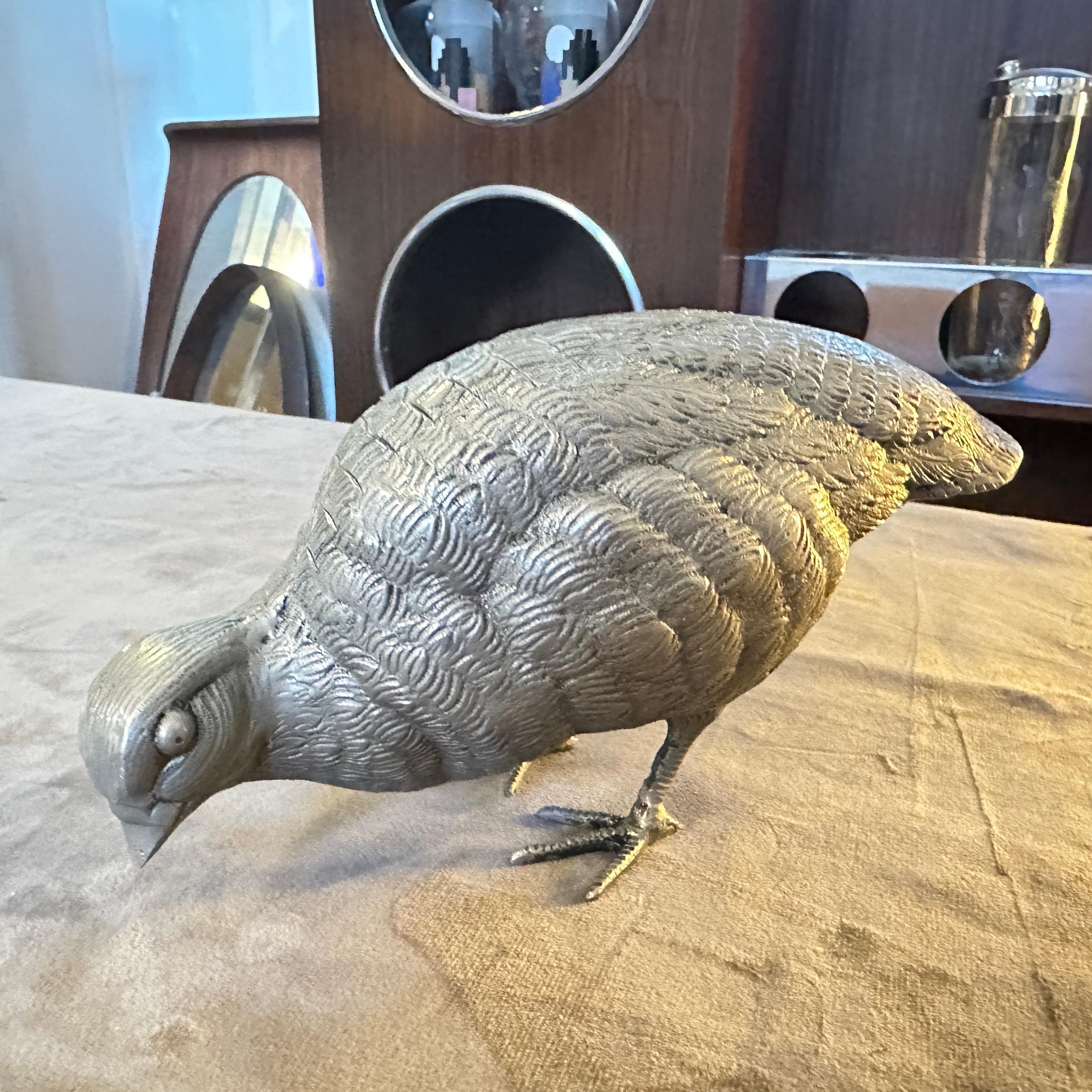 Fermacarte anni '80 in metallo placcato argento di Gucci in vendita 5