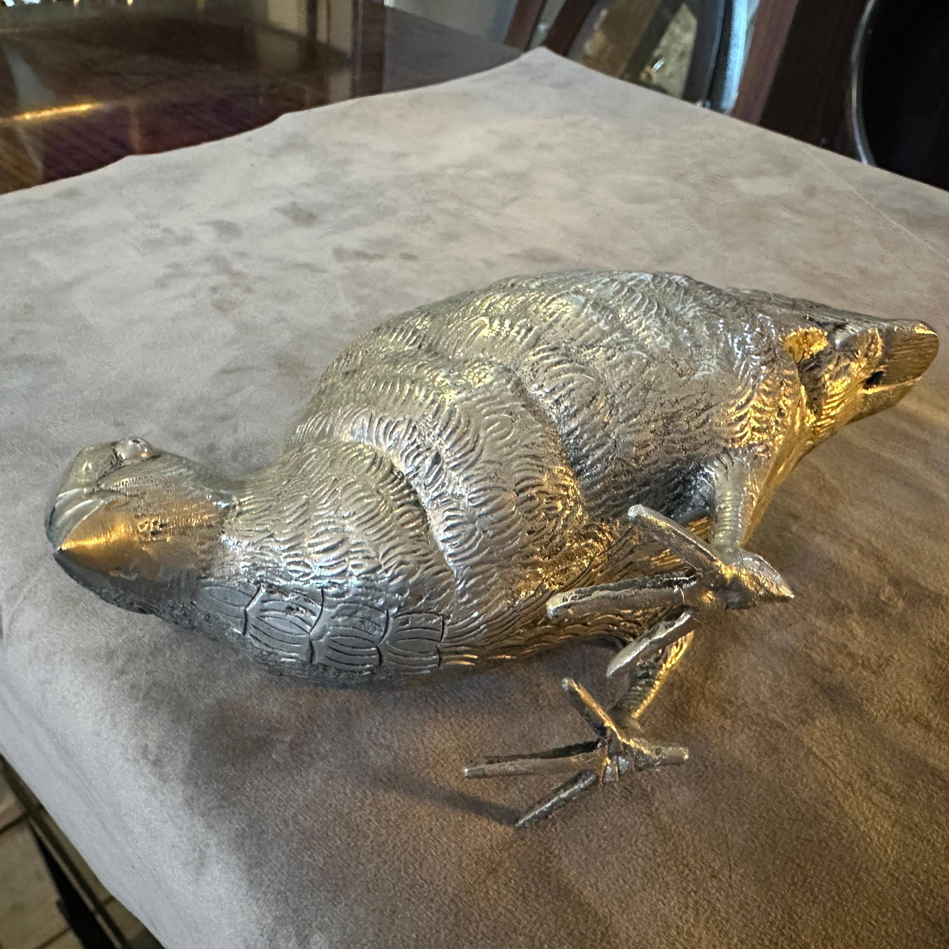Moderno Fermacarte anni '80 in metallo placcato argento di Gucci in vendita