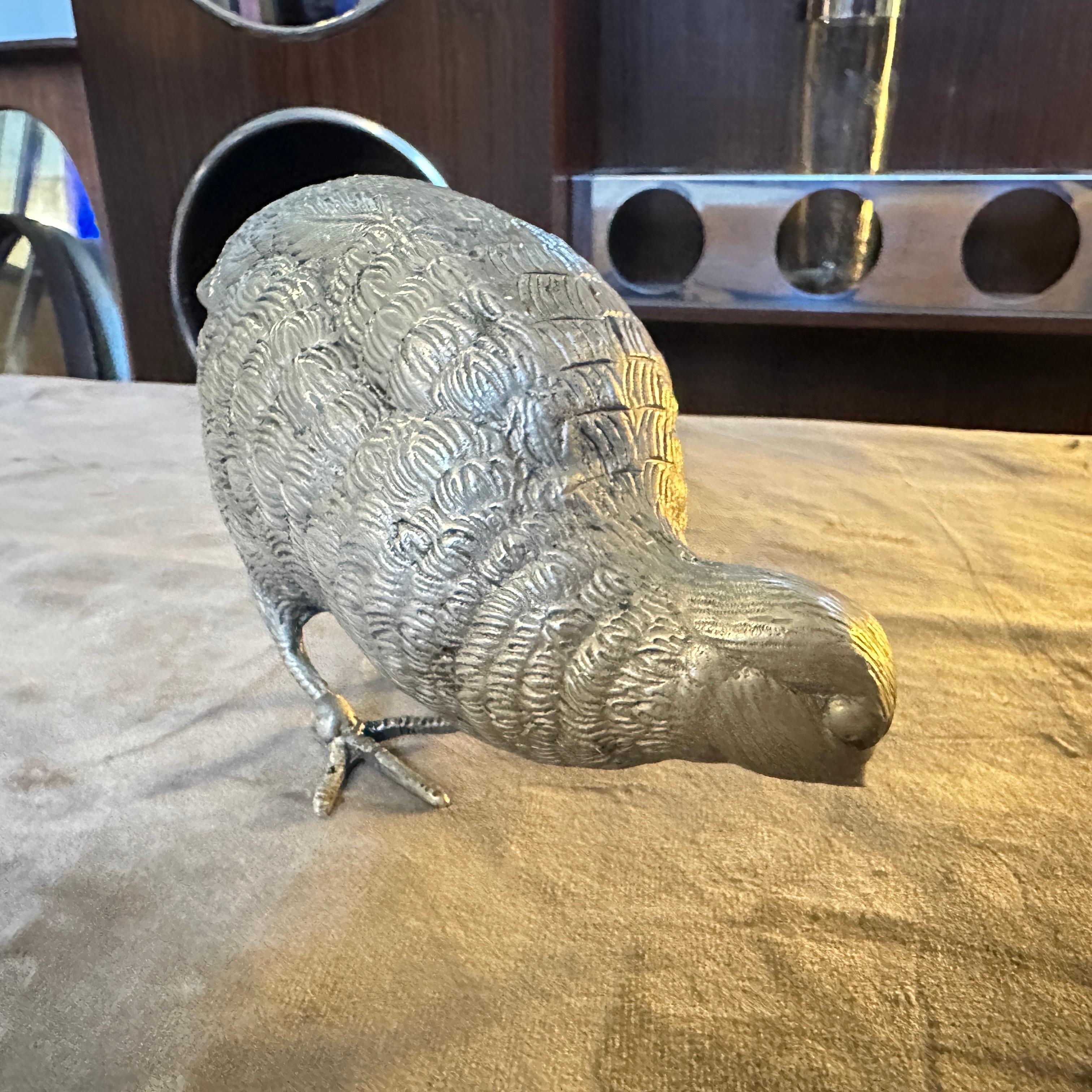 Fermacarte anni '80 in metallo placcato argento di Gucci in vendita 1