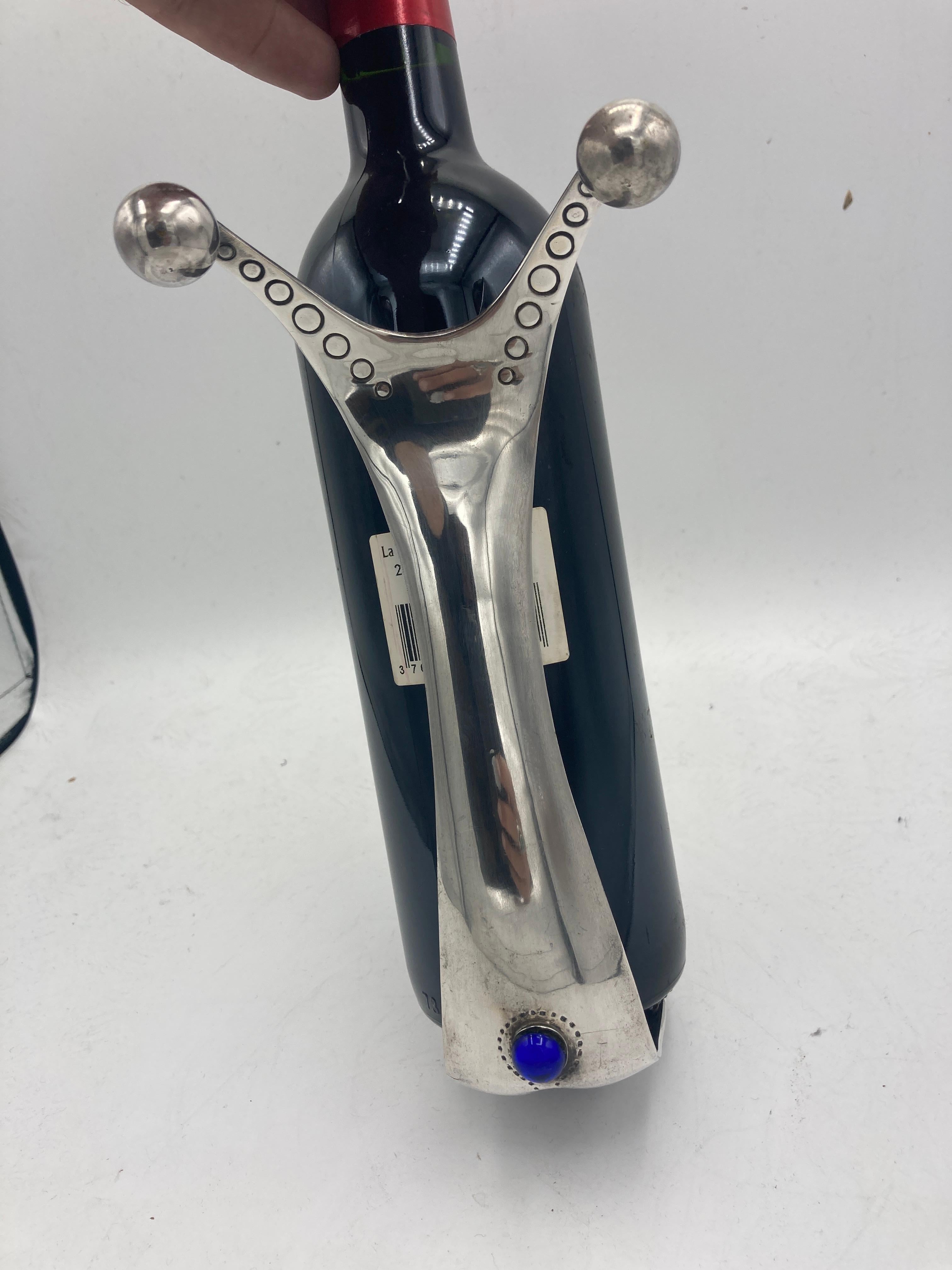 Enfriador de vino bañado en plata de los años 80 de Jean Boggio finales del siglo XX en venta