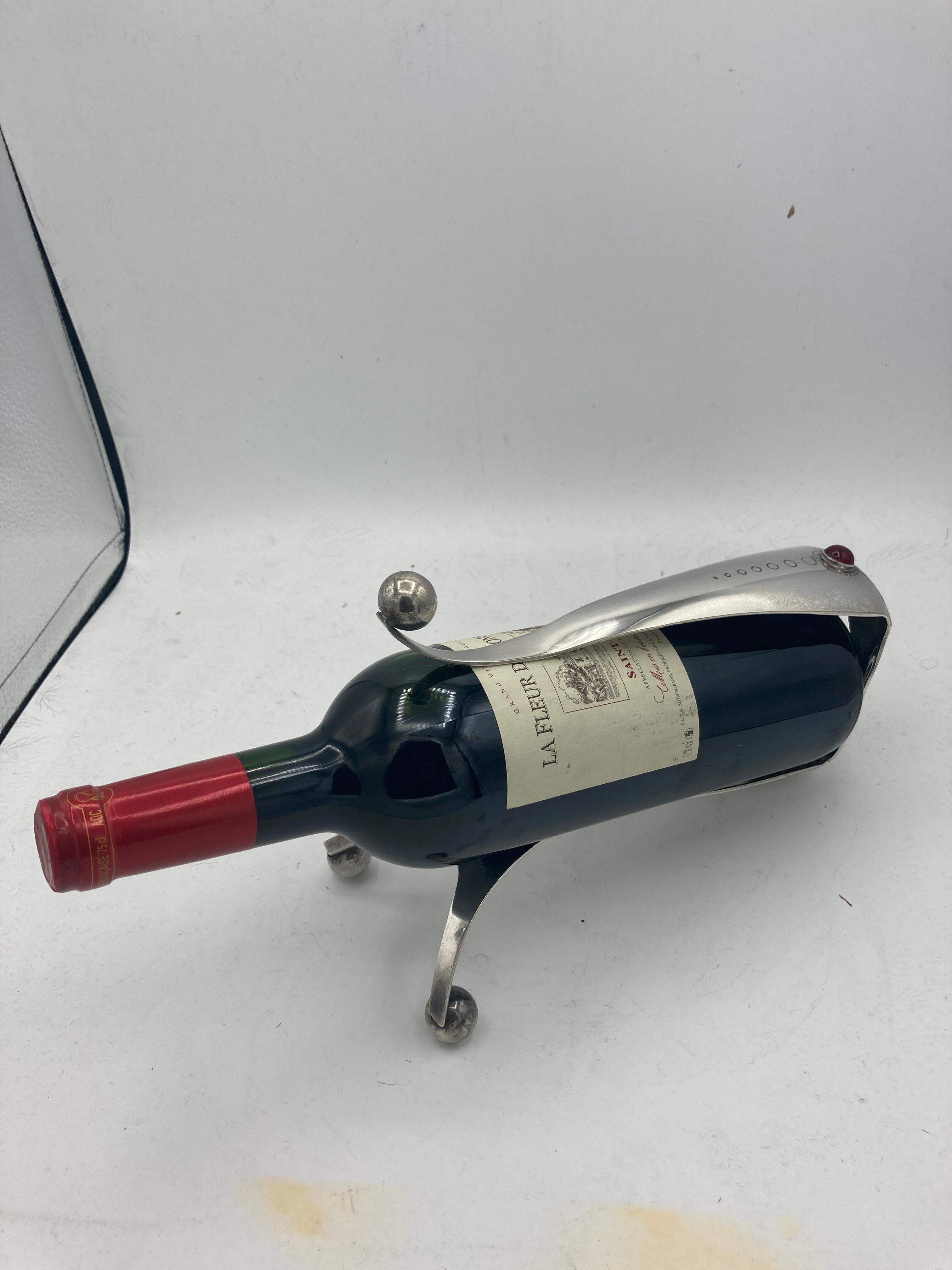 Enfriador de vino bañado en plata de los años 80 de Jean Boggio Chapado en plata en venta