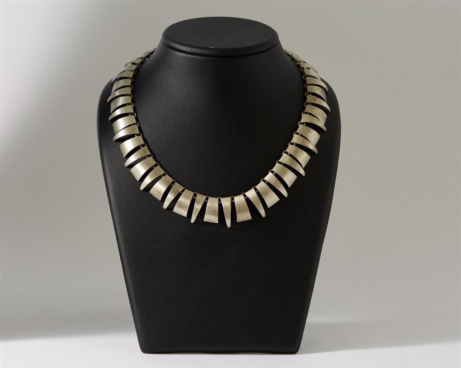 1980's sterling silver necklace designed for Rebild Art, Denmark.