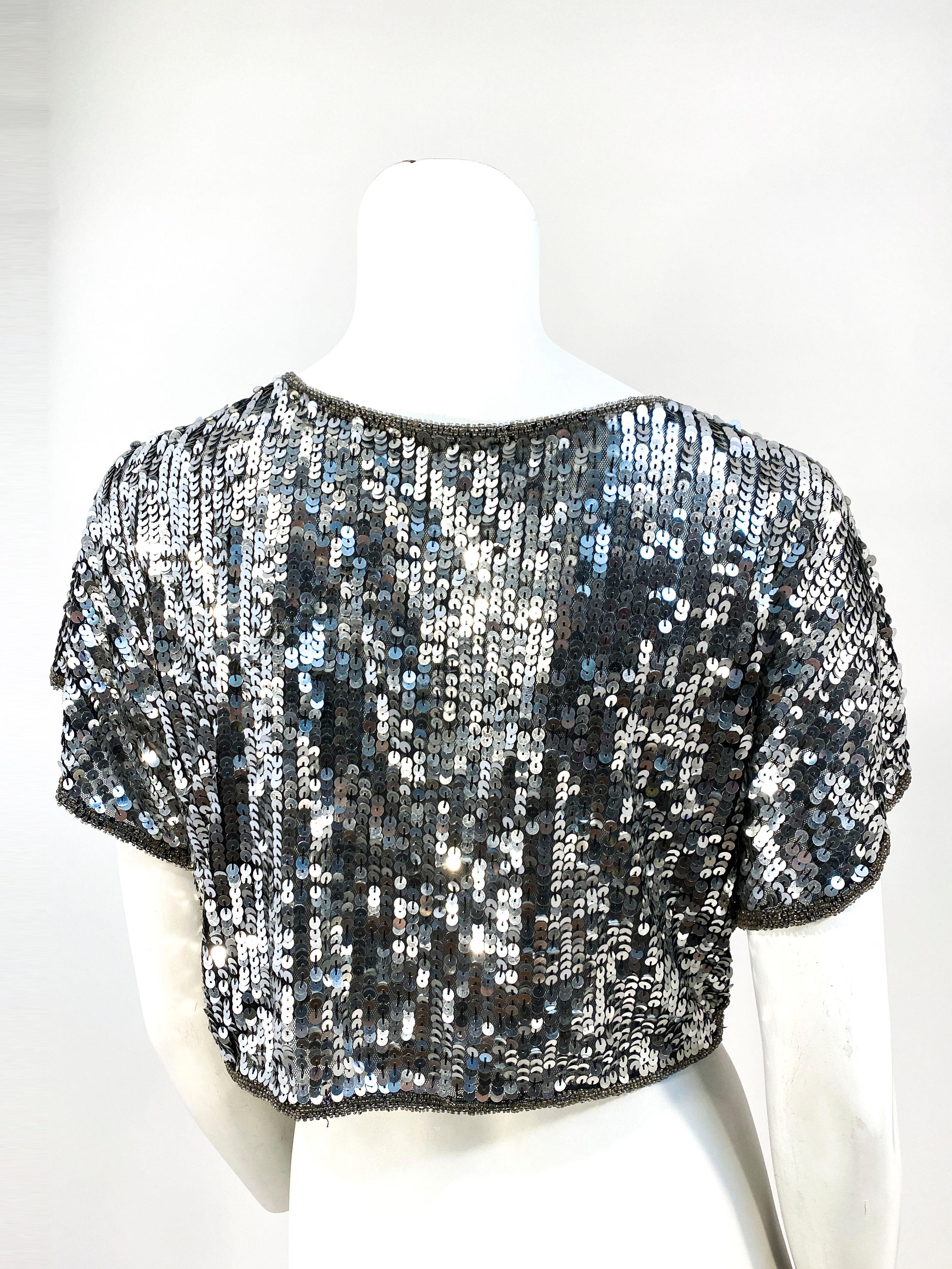 silver sequin bolero jacket