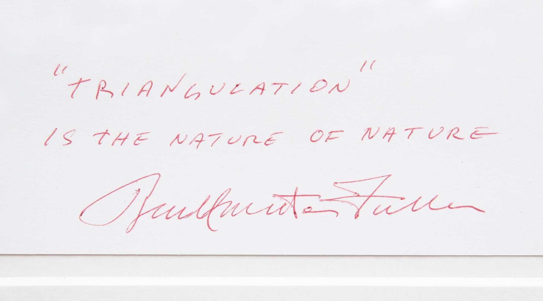 Mid-Century Modern 1980s Sketch by Buckminster Fuller