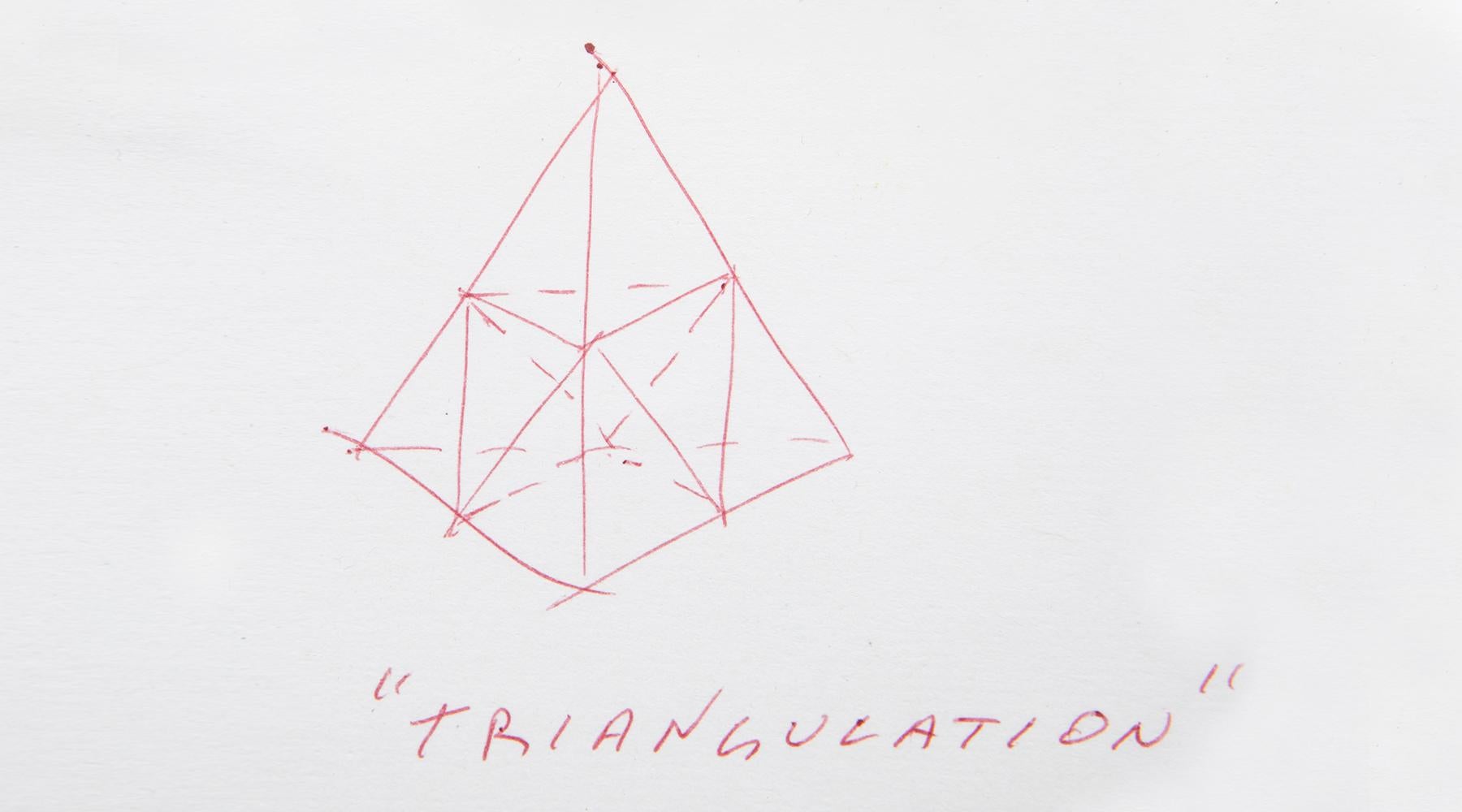 North American 1980s Sketch by Buckminster Fuller