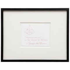 Used 1980s Sketch by Buckminster Fuller