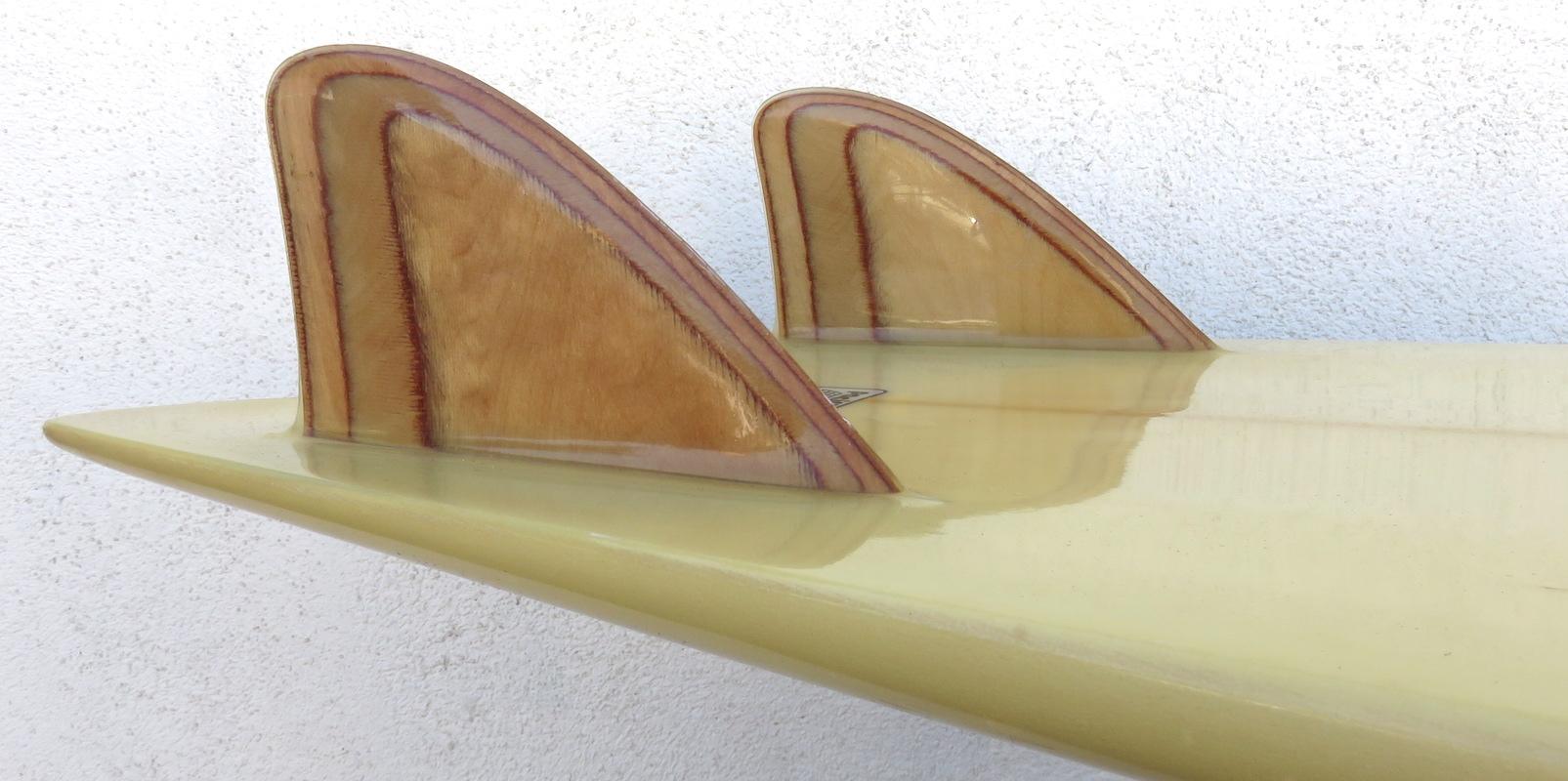 American 1980s Skip Frye Twin-Fin Fish Surfboard