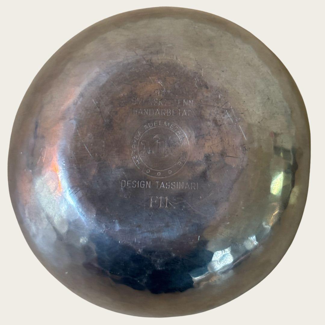 Peltro Piatto ad anello a forma di lumaca del 1980 / Porta tealight in vendita