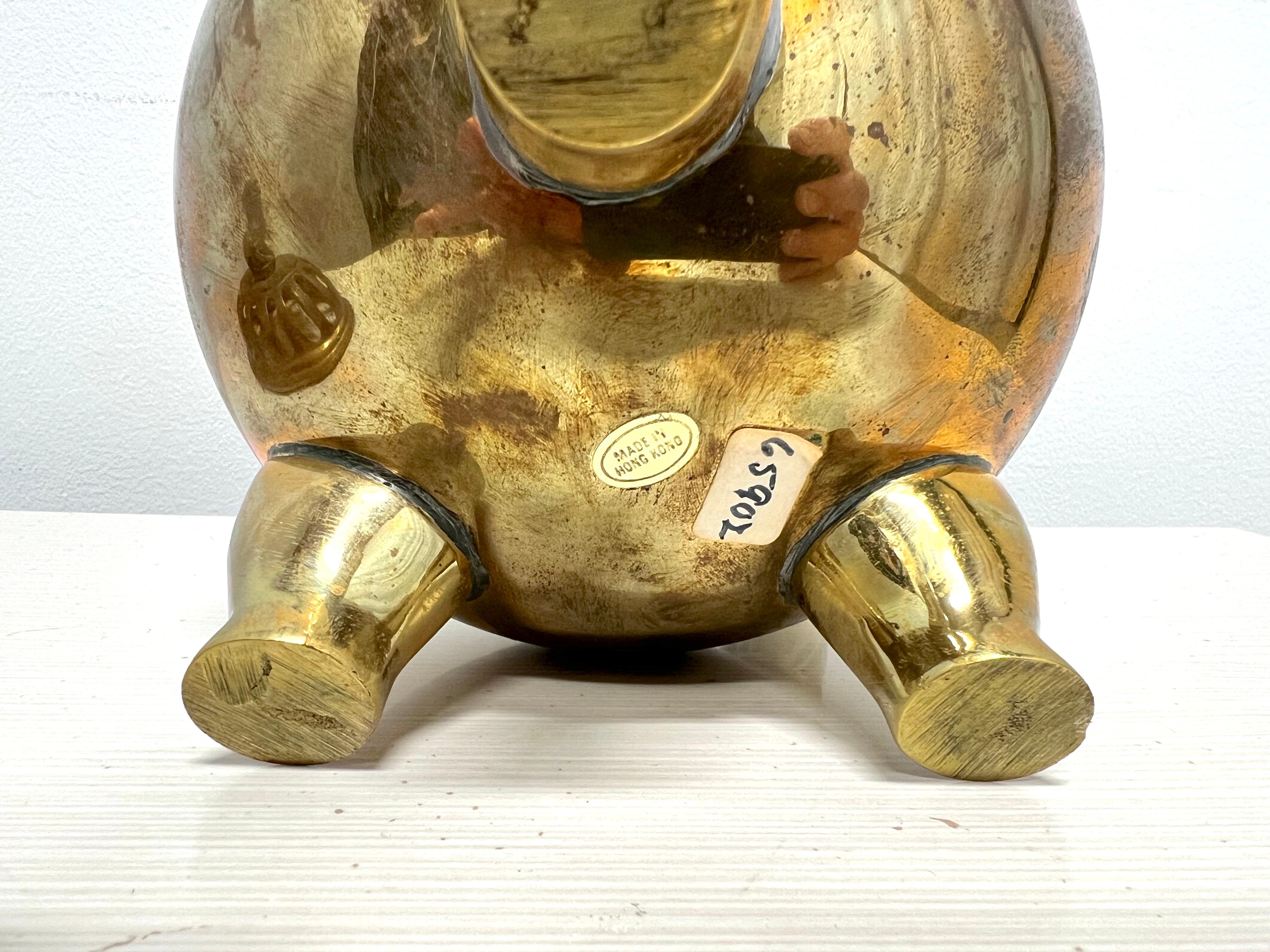 1980's Solid Brass Chinese Censer Pot Incense Burner For Sale 4