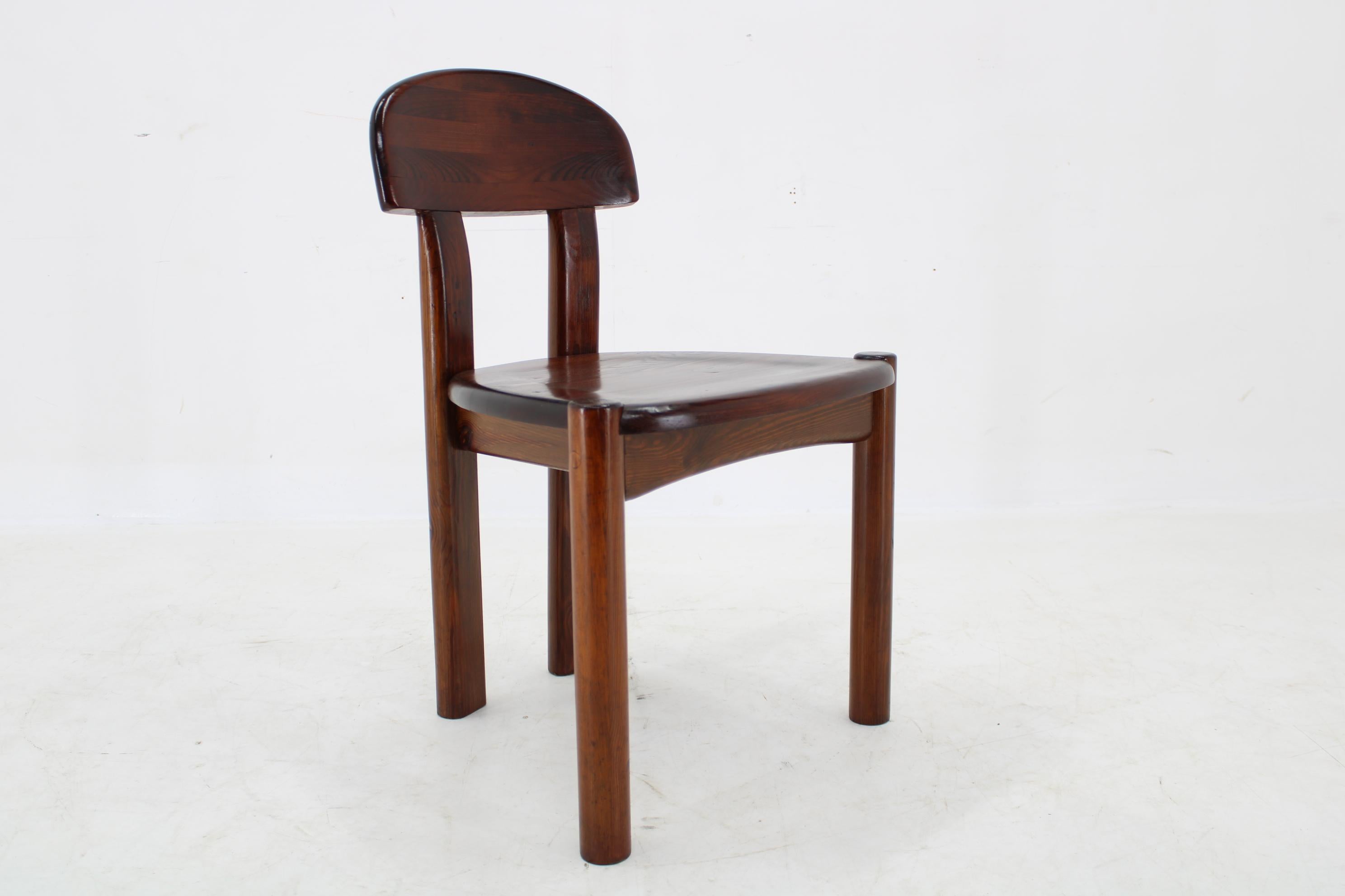 Mid-Century Modern 1980s Solid Pine Tree Dining Chair, 10pieces available For Sale