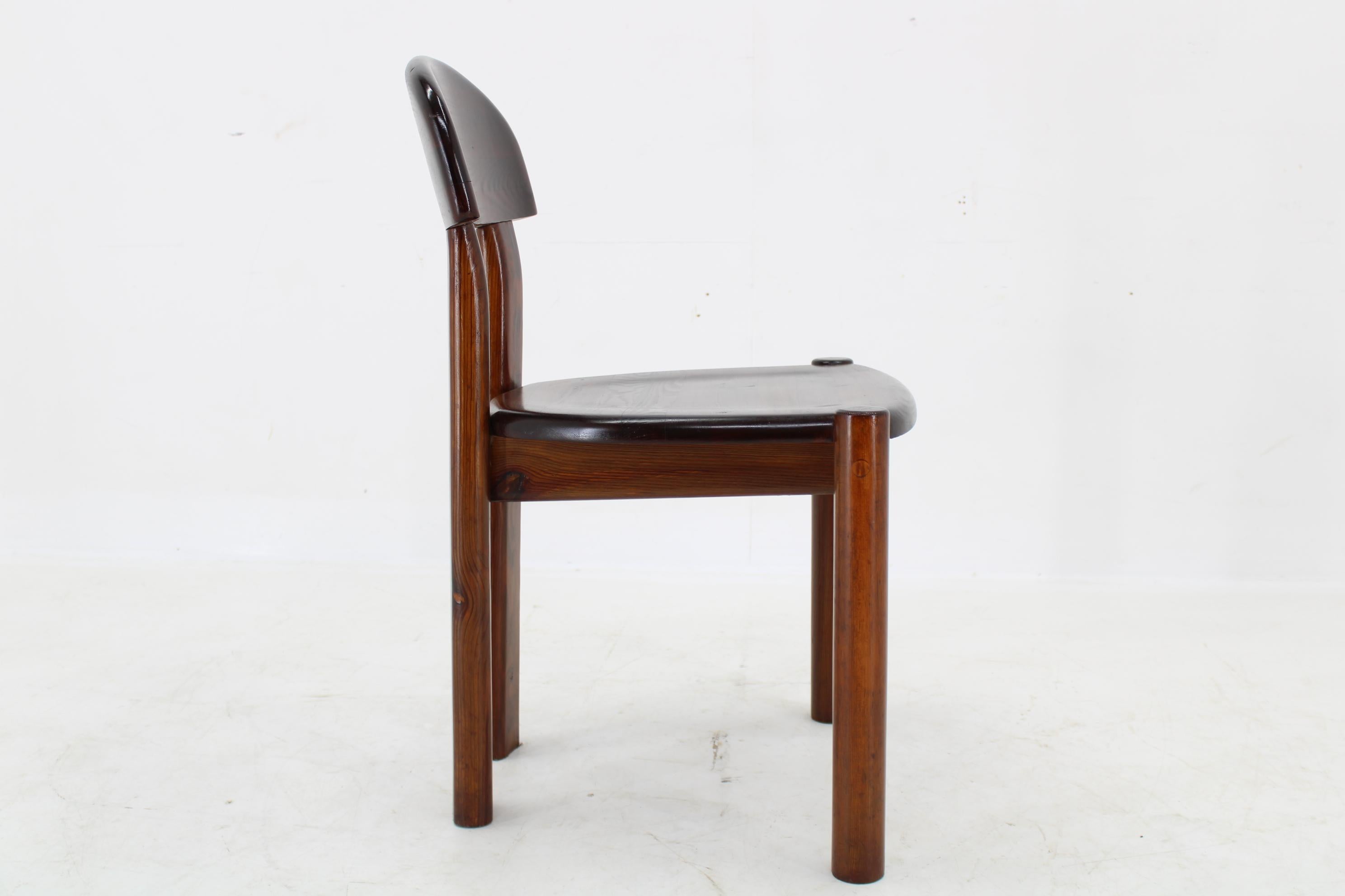 Tchèque Chaise de salle à manger en pin massif des années 1980, 10 pièces disponibles en vente