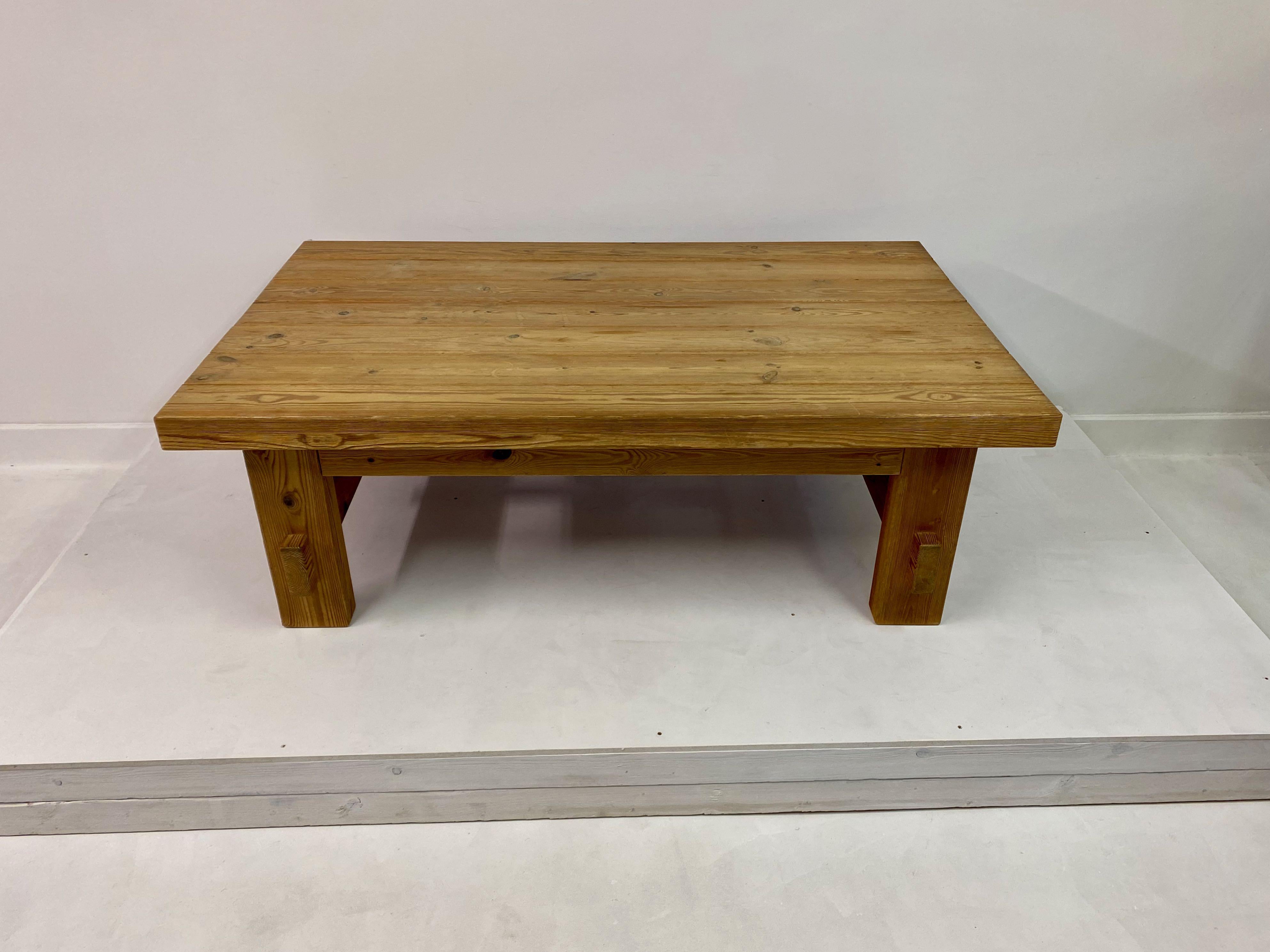 solid pine coffee table