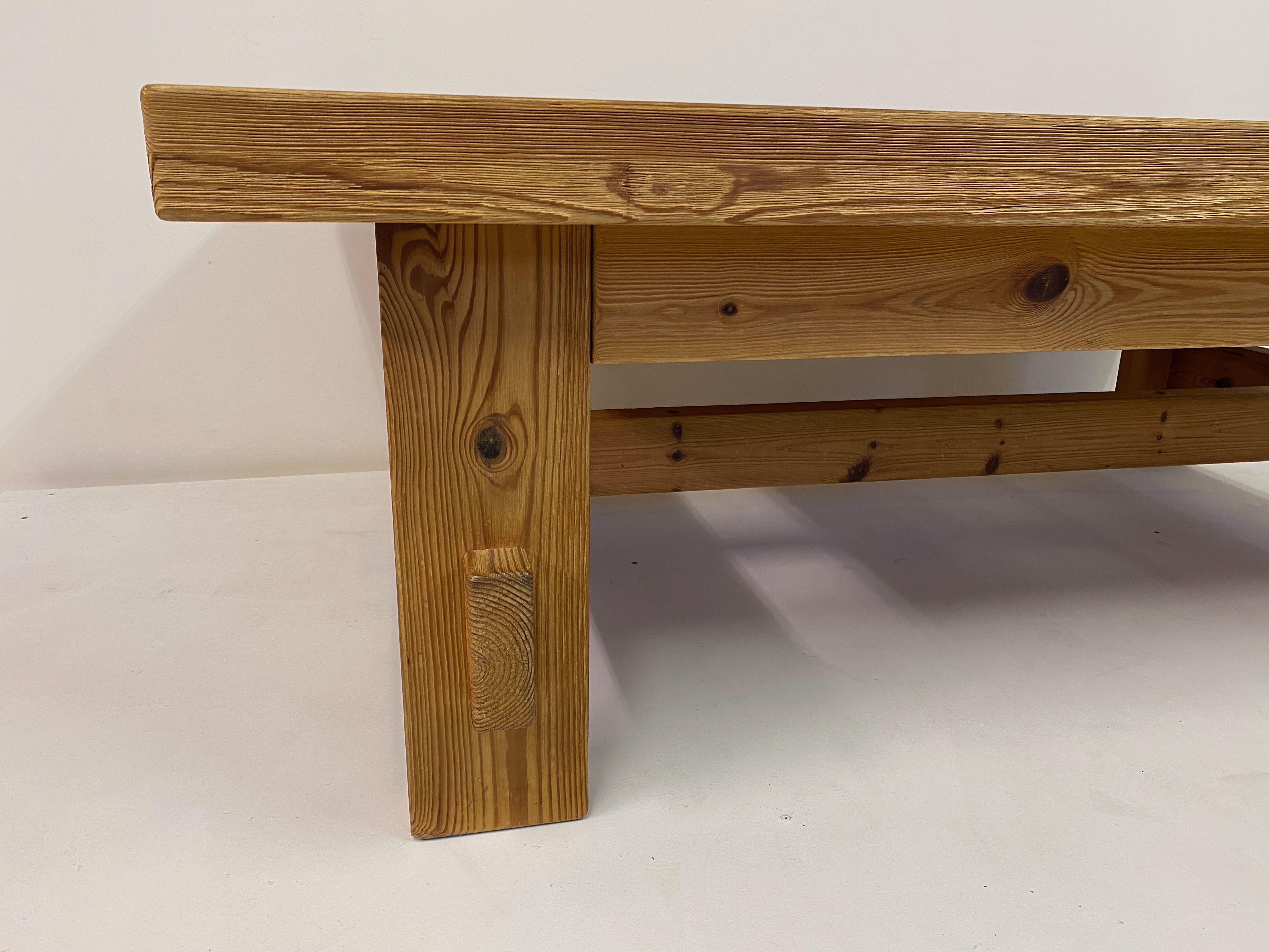 pinewood coffee table