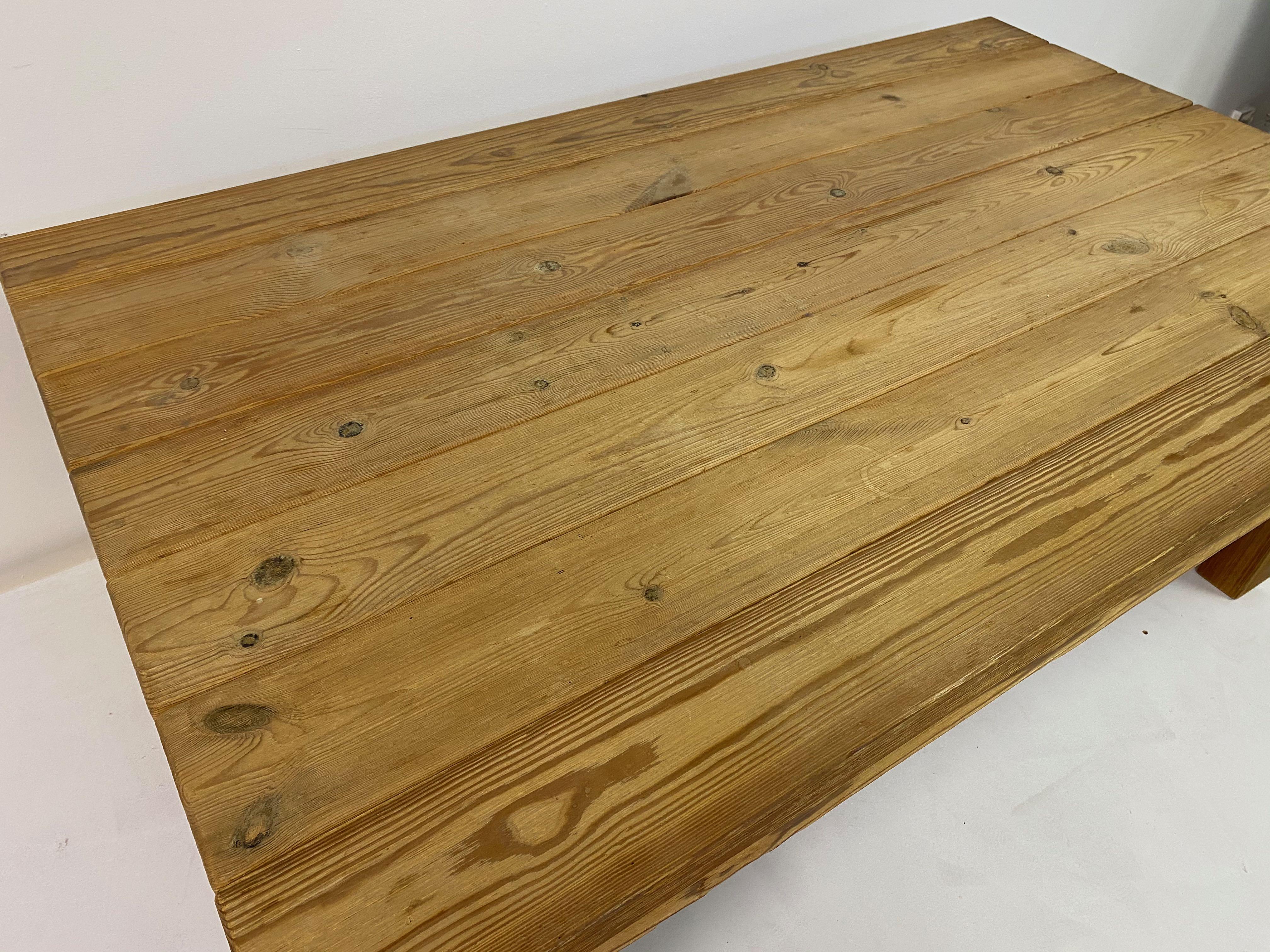 1980s Solid Pomeranian Pine Coffee Table by Jens Lyngsoe In Good Condition In London, London