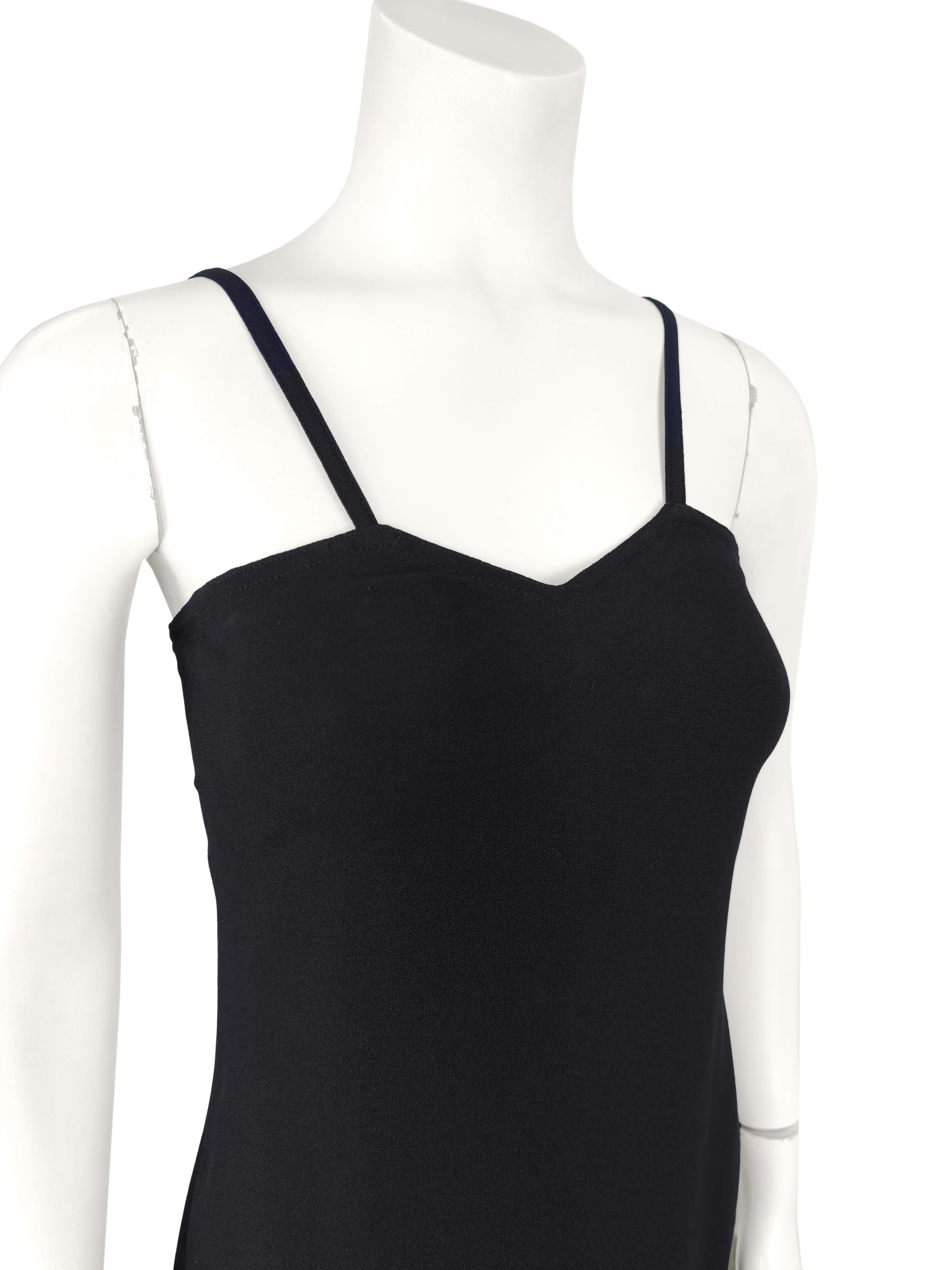 1980s Sonia Rykiel Black Gown with Gold and Silver Lace Flounce Hem 1