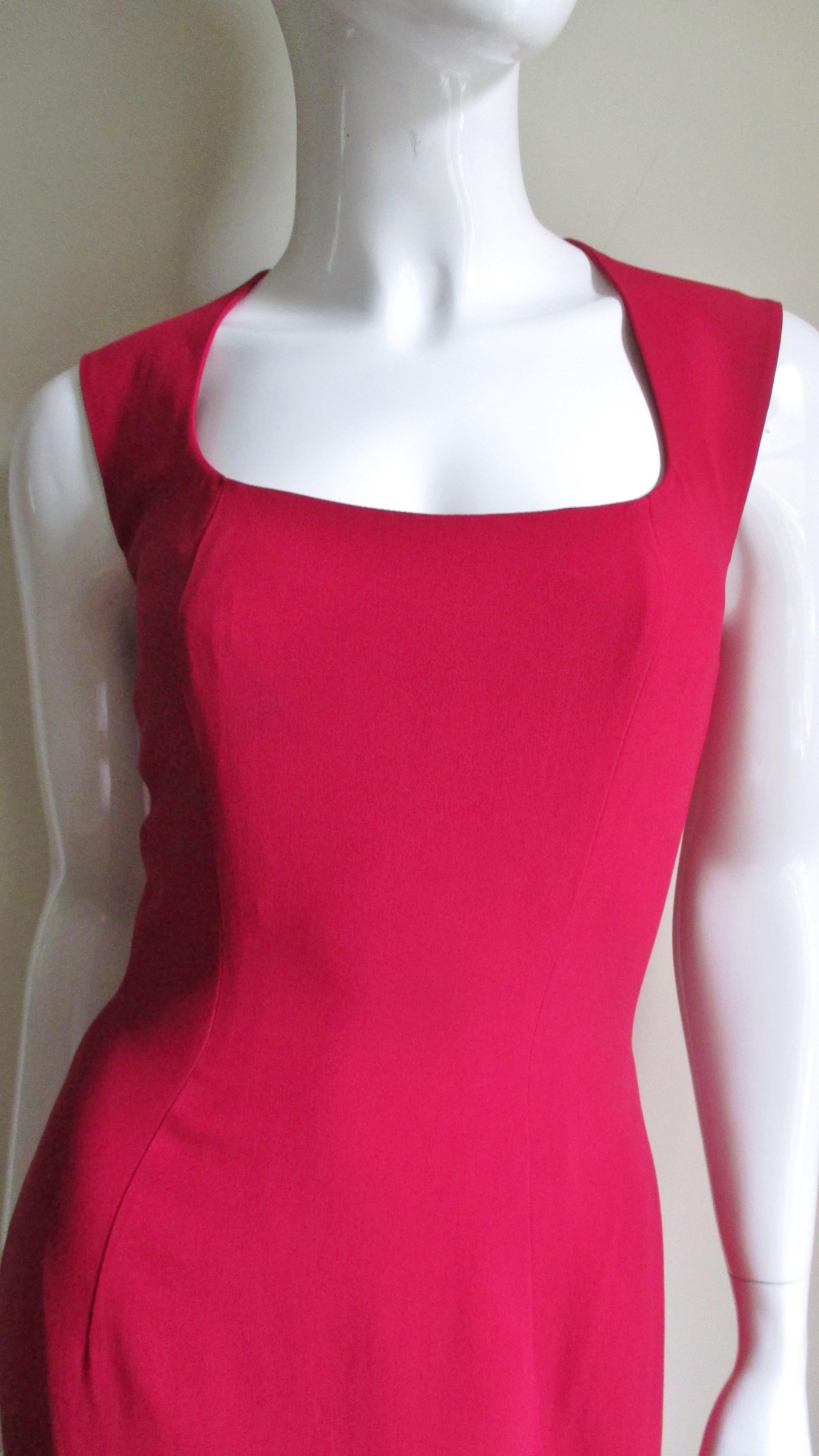 Sophie Stibon Dress with Back Cut outs 1980s In Good Condition For Sale In Water Mill, NY