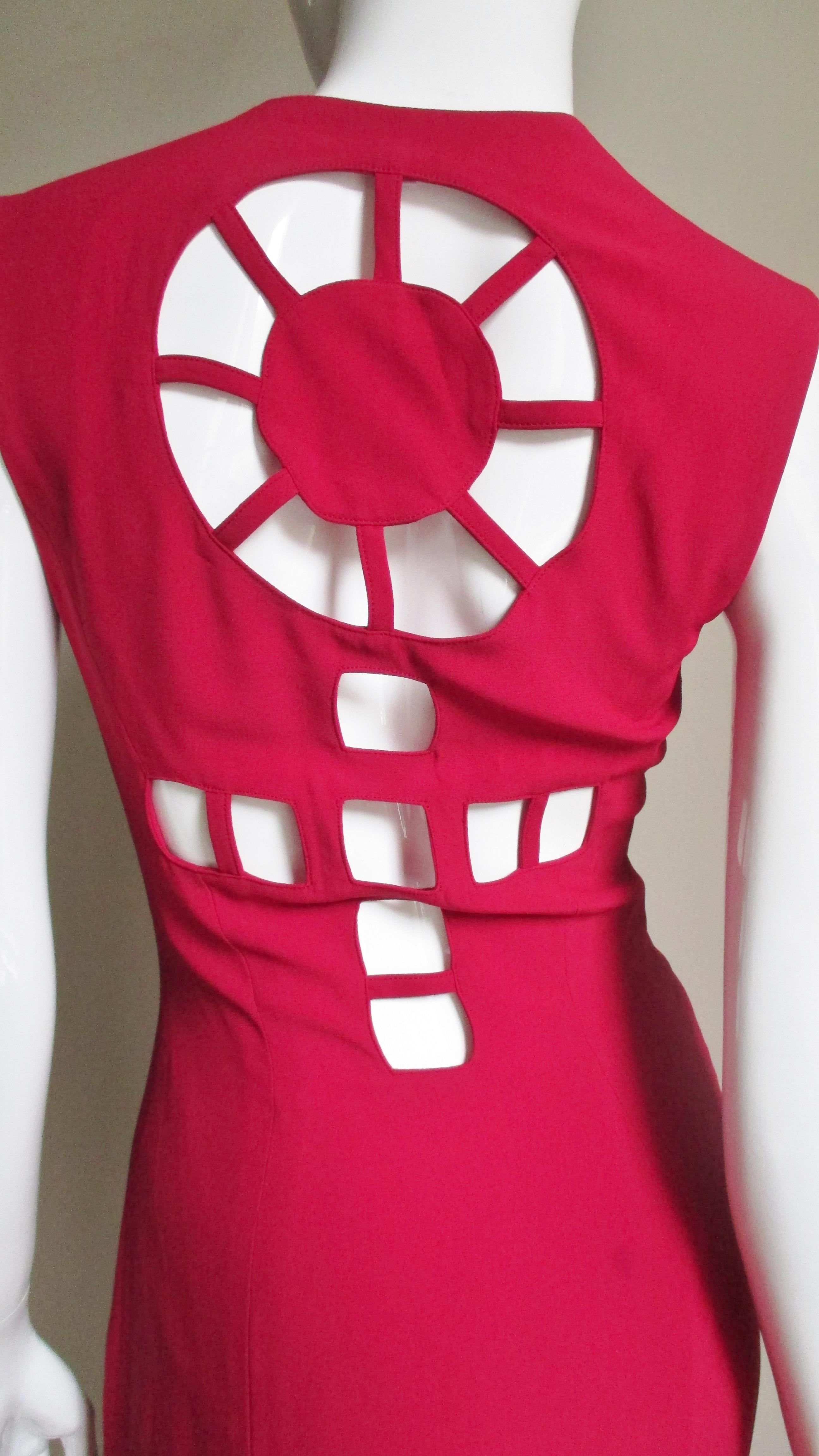 Sophie Stibon Dress with Back Cut outs 1980s For Sale 2