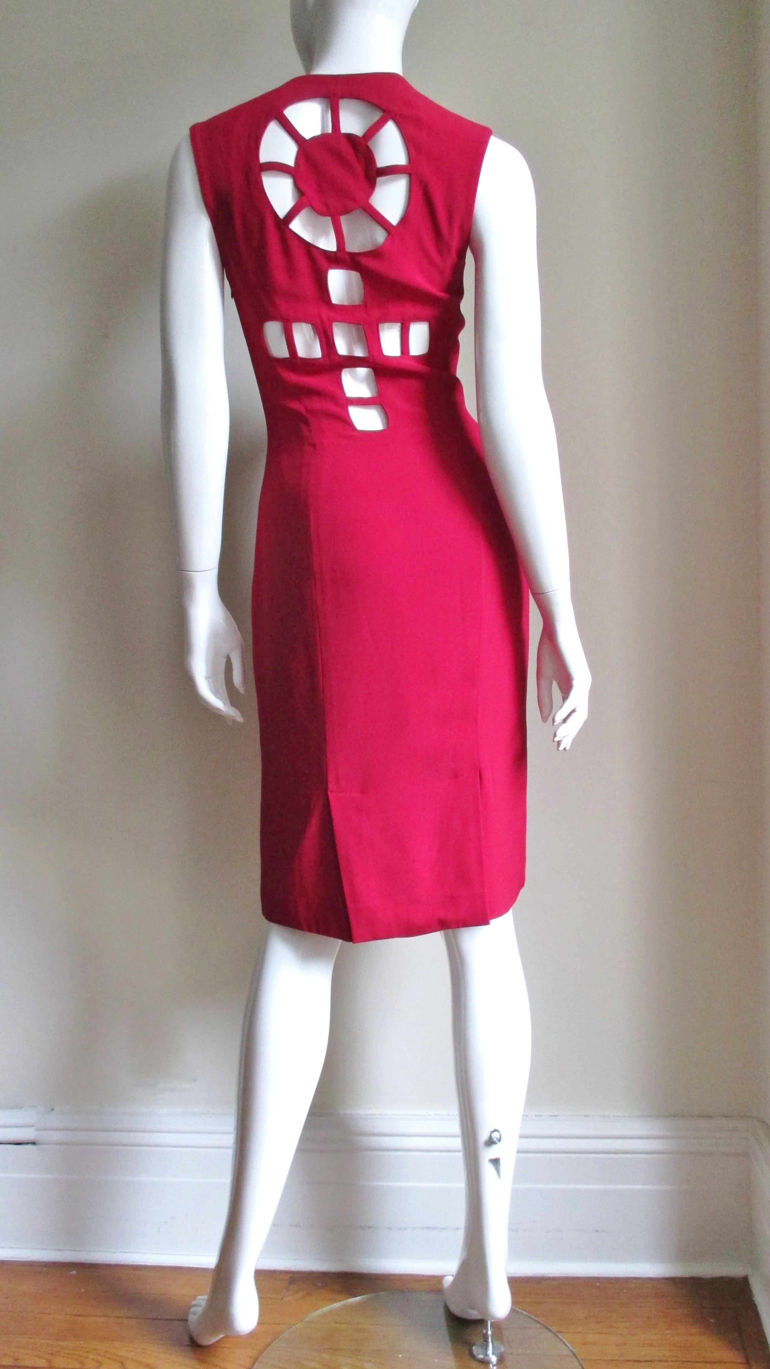 1980s Sophie Stibon Cutout Cross and Circle Dress 5