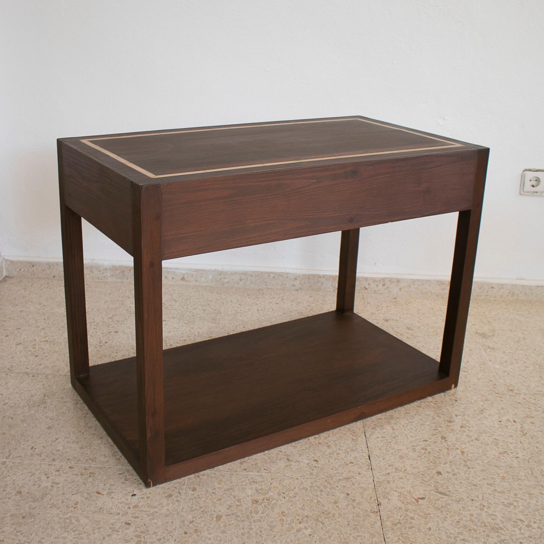 1980s Spanish 2-Drawer Side Table For Sale 5