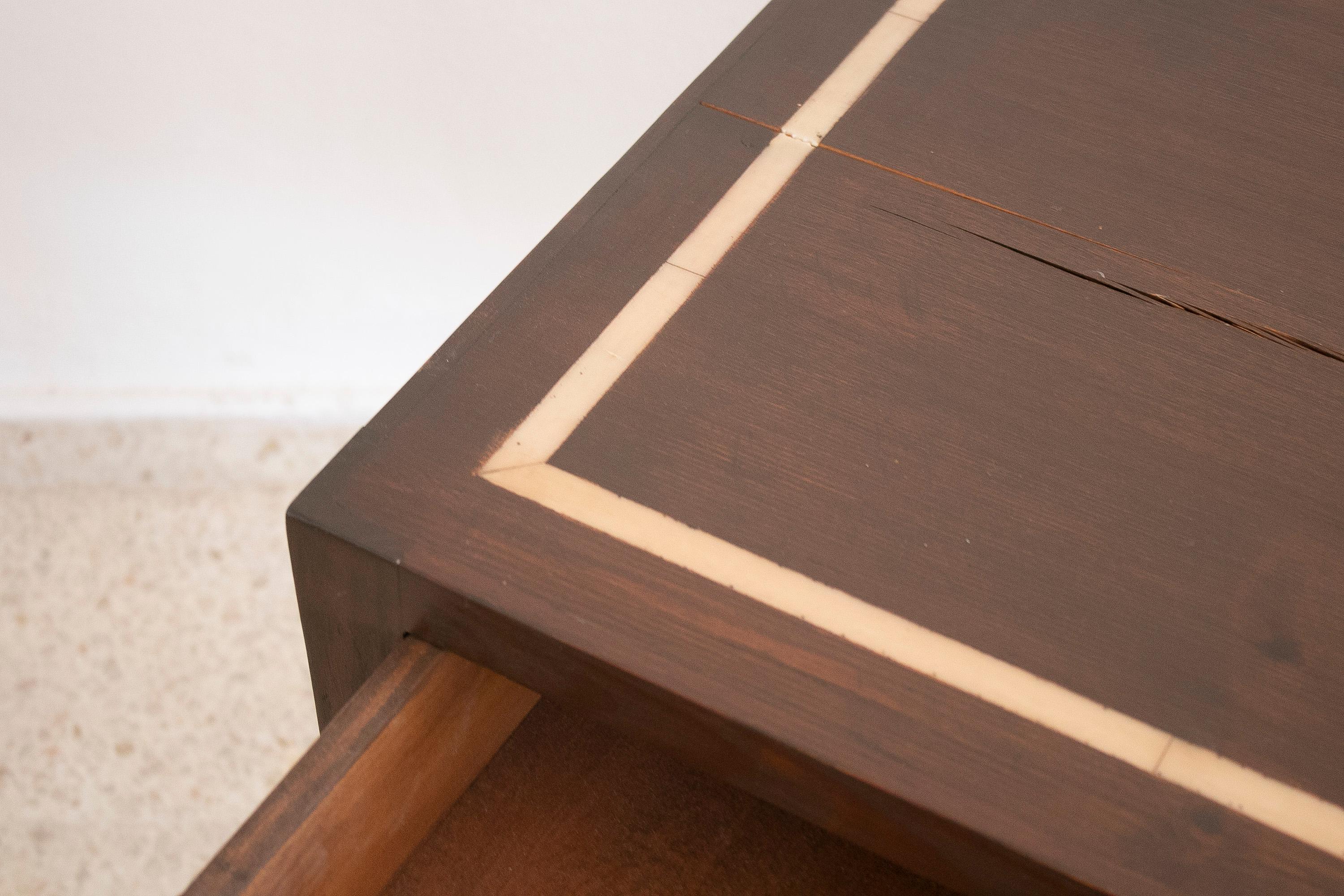 Table d'appoint espagnole à 2 tiroirs des années 1980 en vente 8