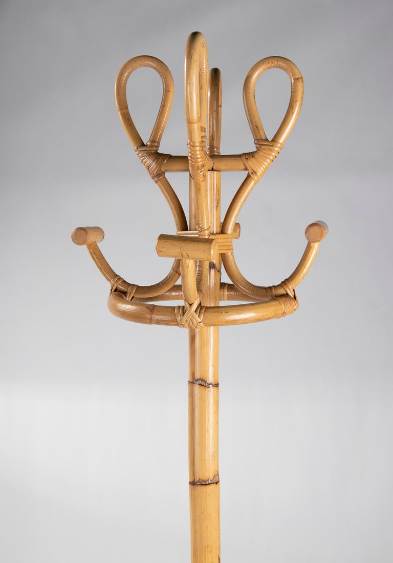 1980s, Spanish Bamboo Coat and Hat Rack For Sale at 1stDibs