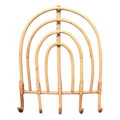 1980s Spanish Bamboo Coat Rack for Clothes or Hats