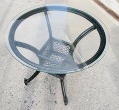 1980s Spanish Bamboo Round Table