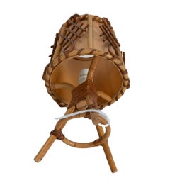 1980s Spanish Bamboo Table Lamp