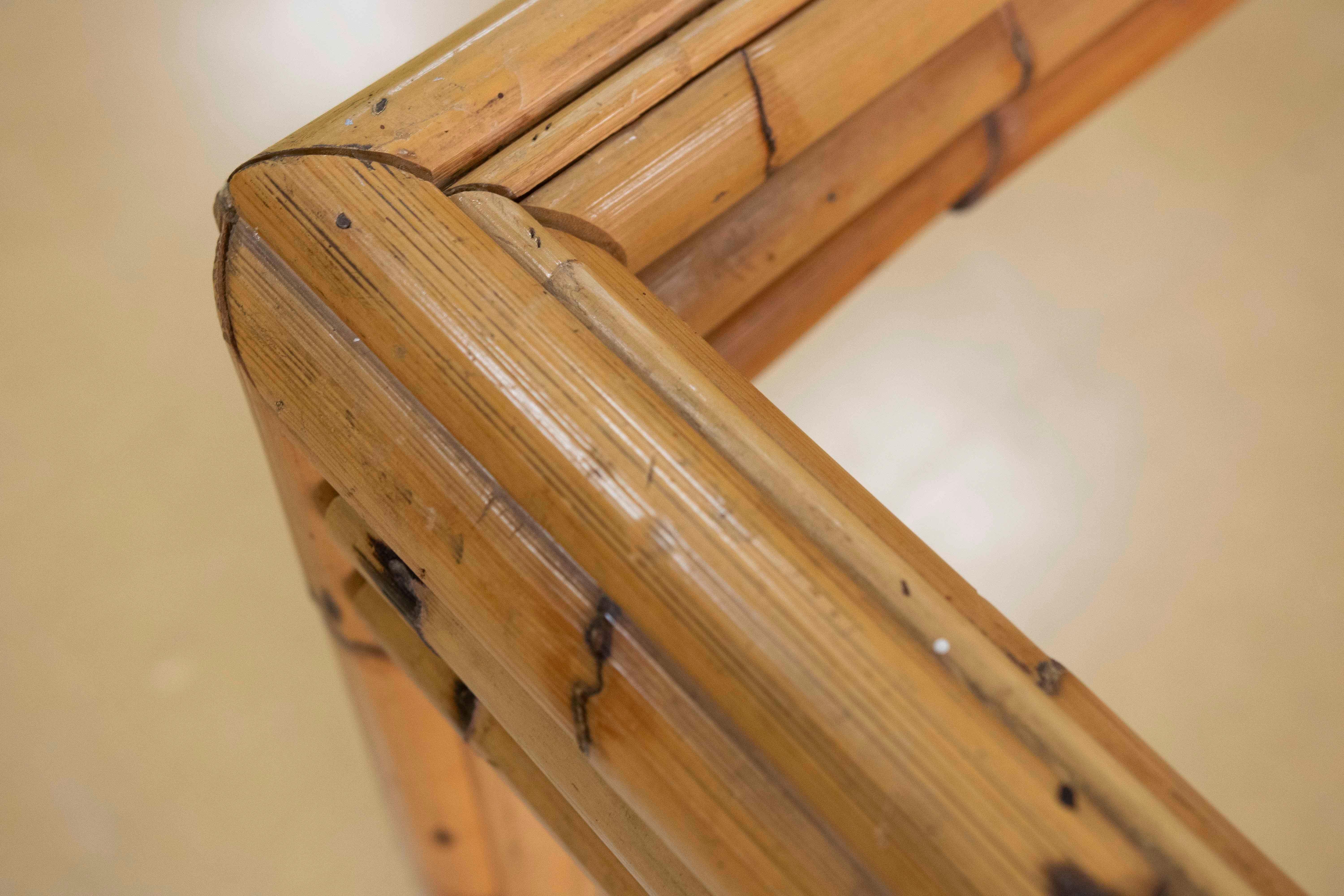 Structure de table espagnole en bambou des années 1980 en vente 7