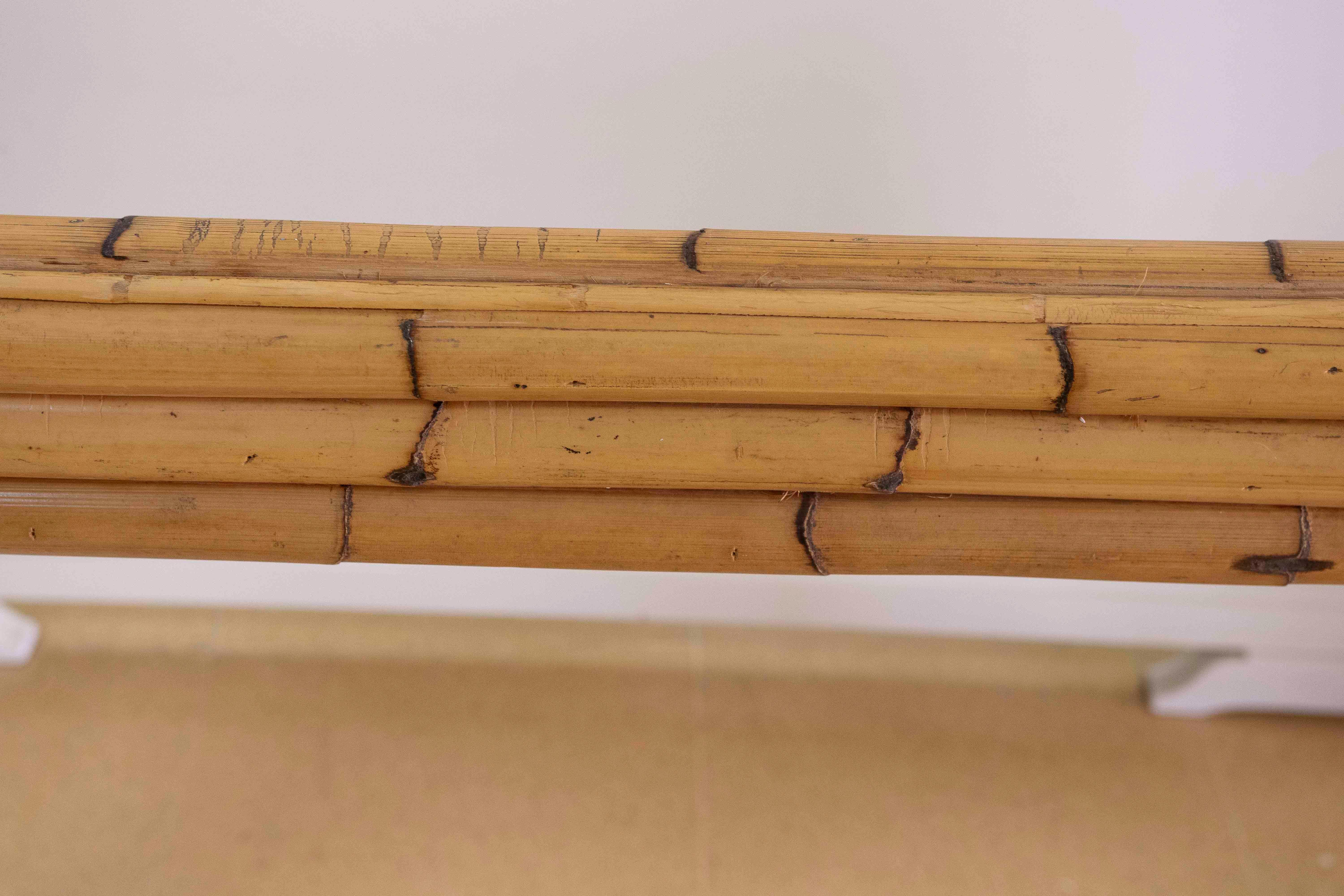 Structure de table espagnole en bambou des années 1980 en vente 9