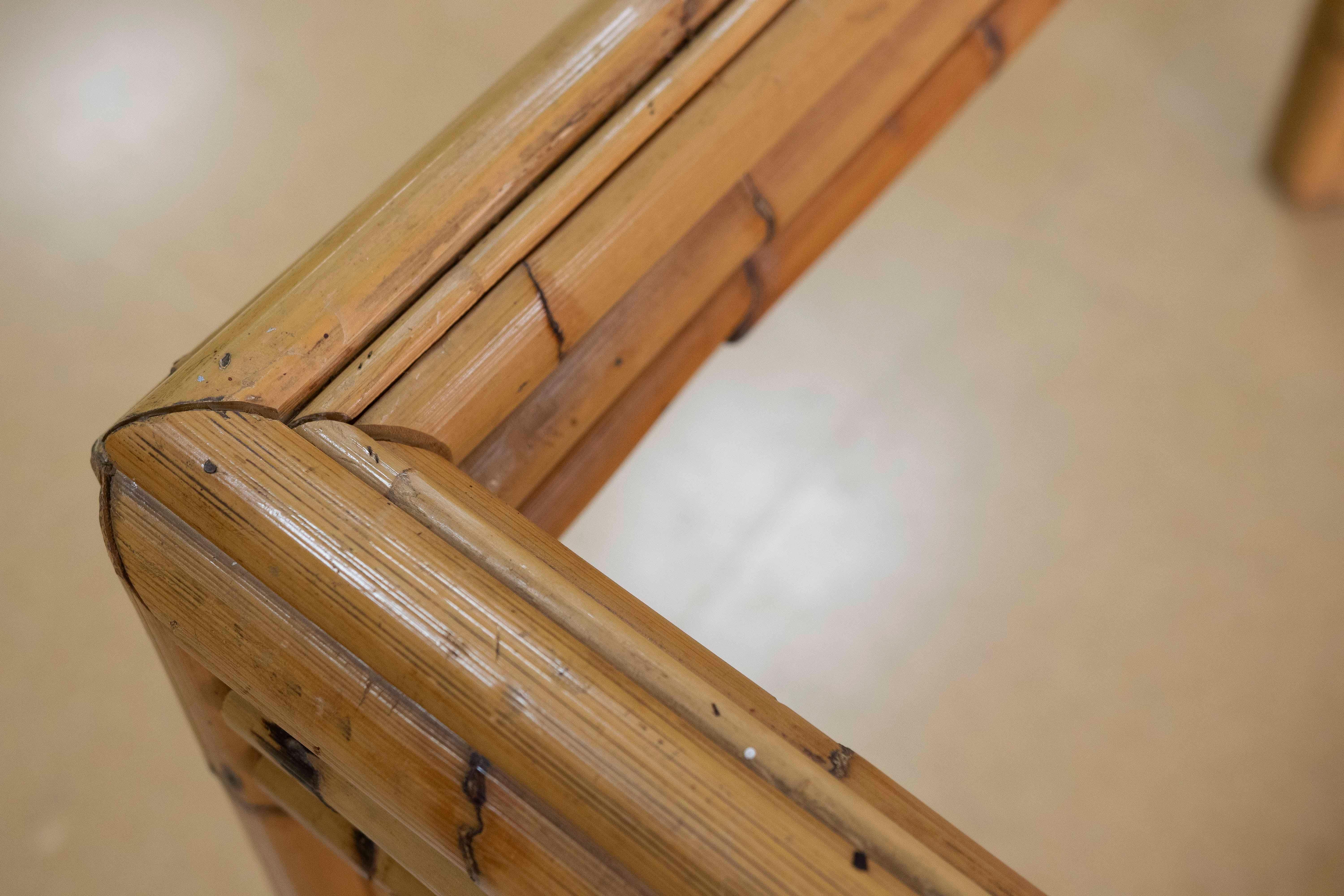 Structure de table espagnole en bambou des années 1980 en vente 10
