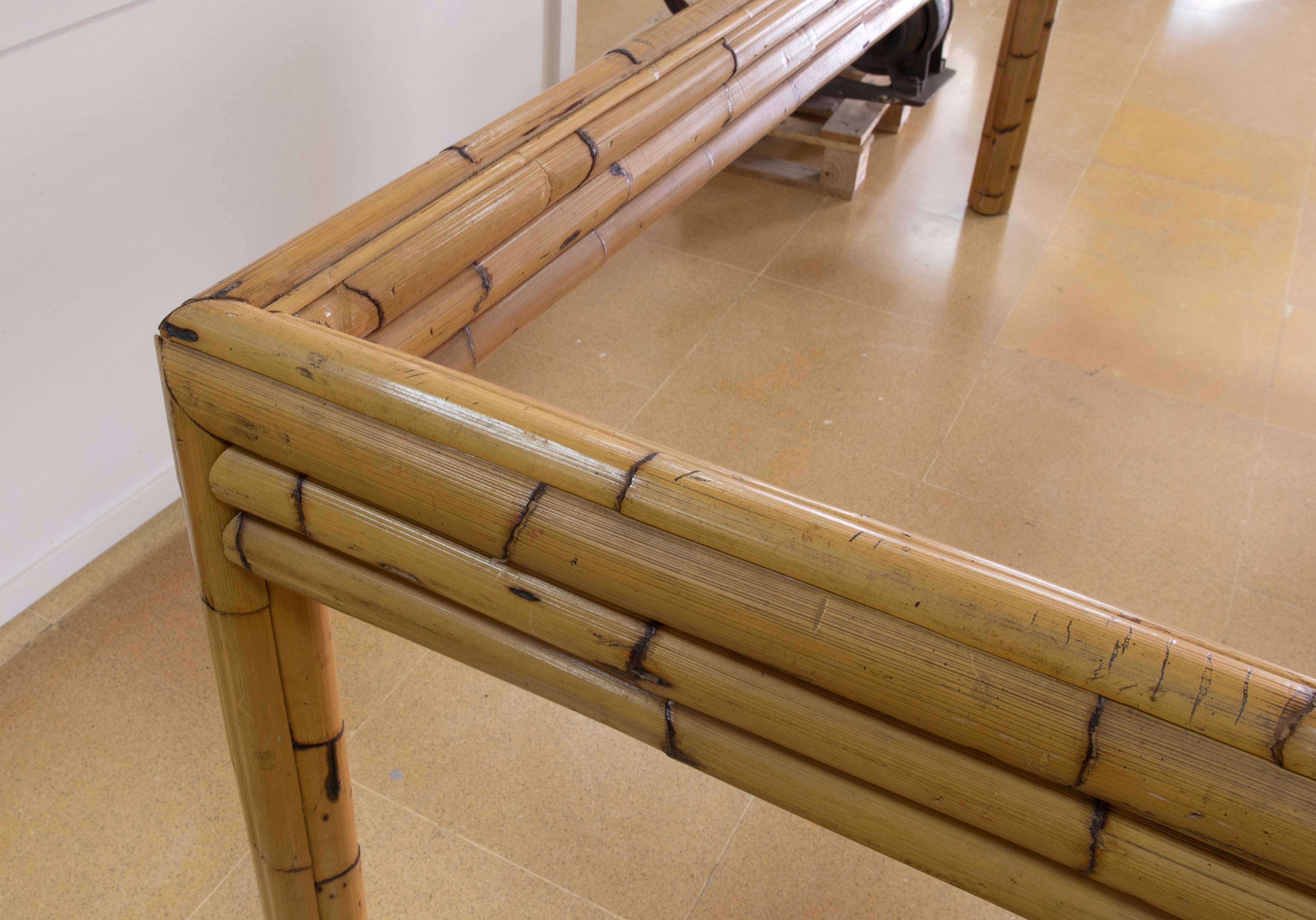 Structure de table espagnole en bambou des années 1980 Bon état - En vente à Marbella, ES